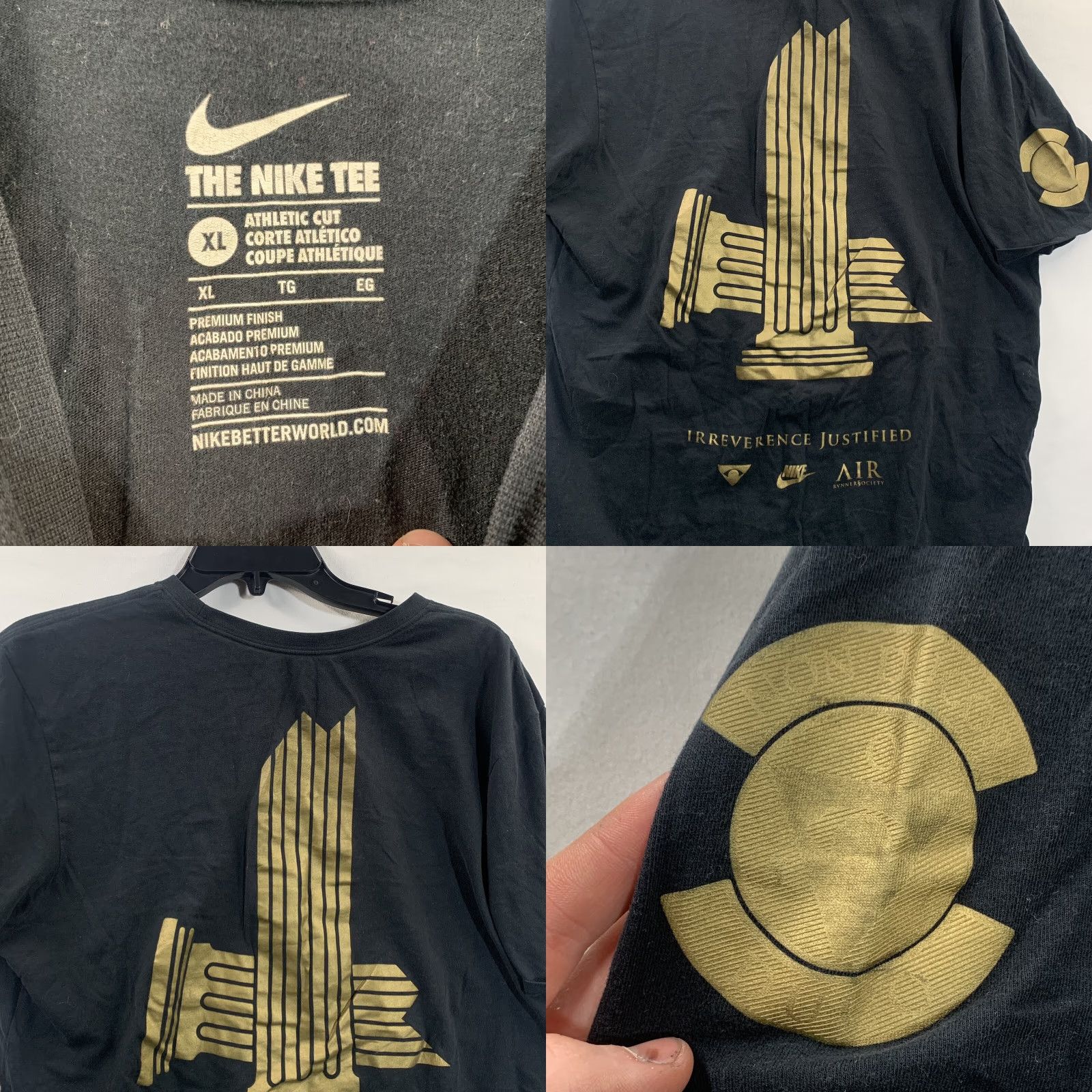 Nike Nike Air Short Sleeve T-Shirt Crew Neck XL Men Black Shirt Men XL Nike Air Short Sleeve T-Shirt Black Crew Neck XL Nike Air Size US XL / EU 56 / 4 - 8 Thumbnail