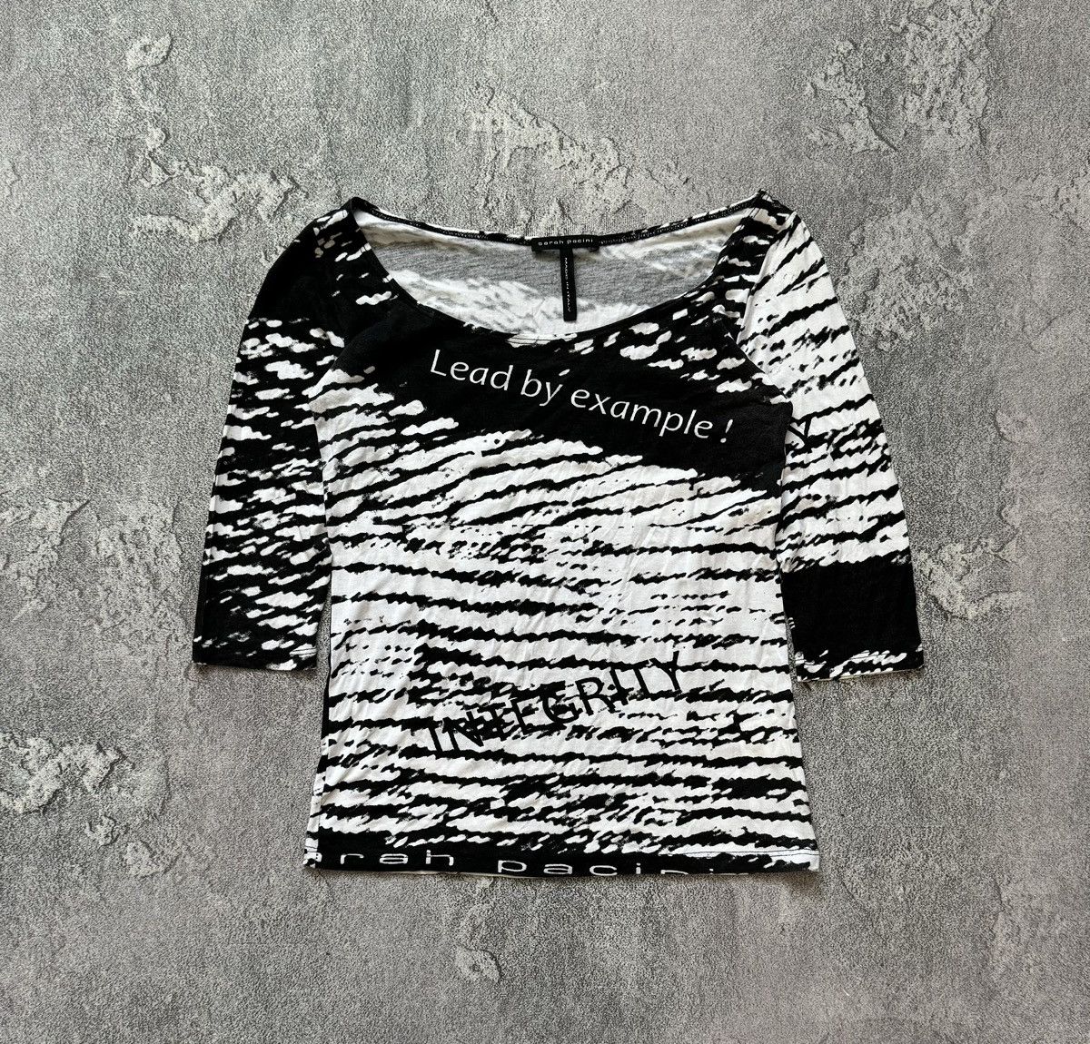 Sarah Pacini × Vintage Sarah Pacini 1size all printed top tee long sleeve Size S / US 4 / IT 40 - 3 Thumbnail
