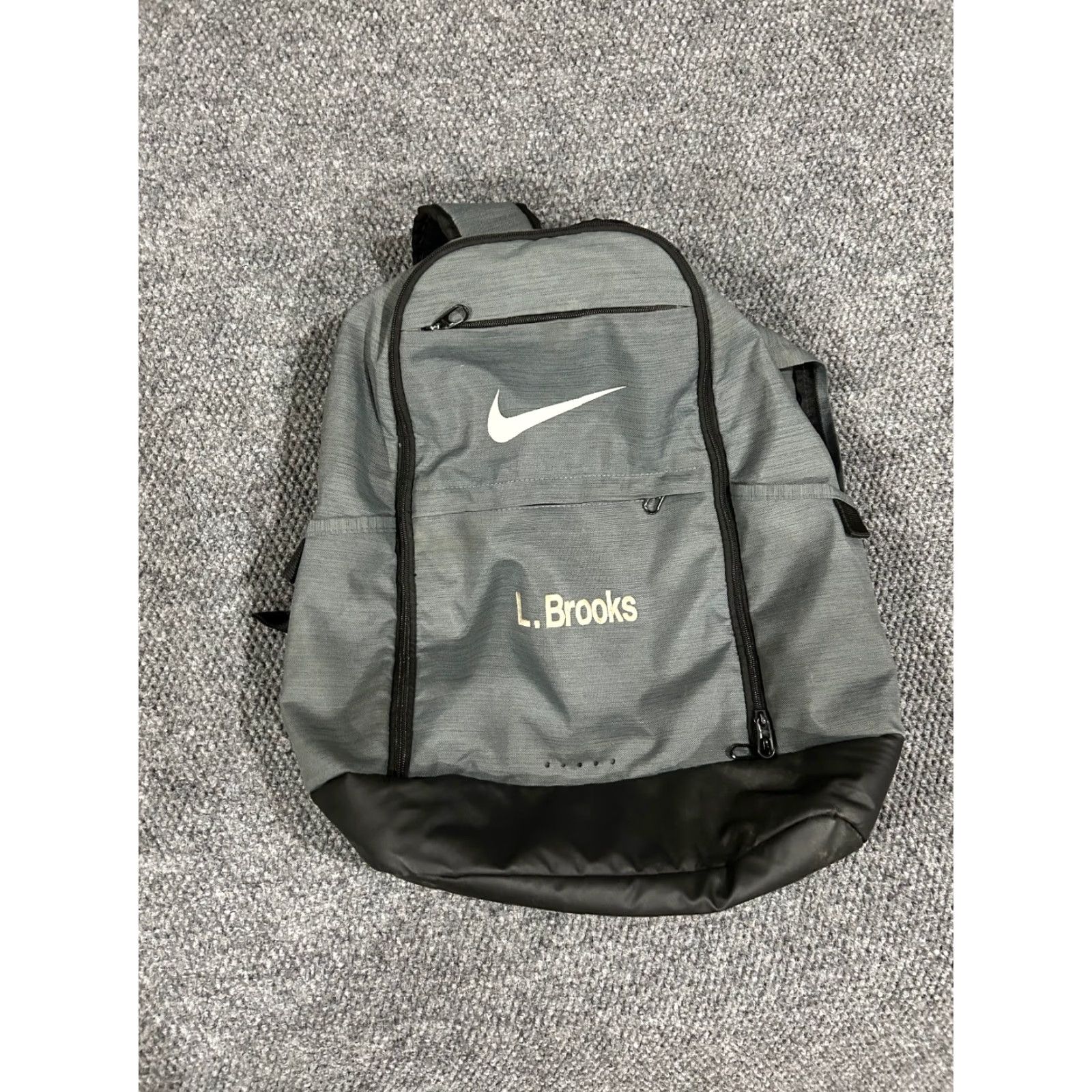 Nike Nike backpack Mens OS gray black athletic school sports Medium Gray Classic Backpack Mens Size ONE SIZE - 3 Thumbnail