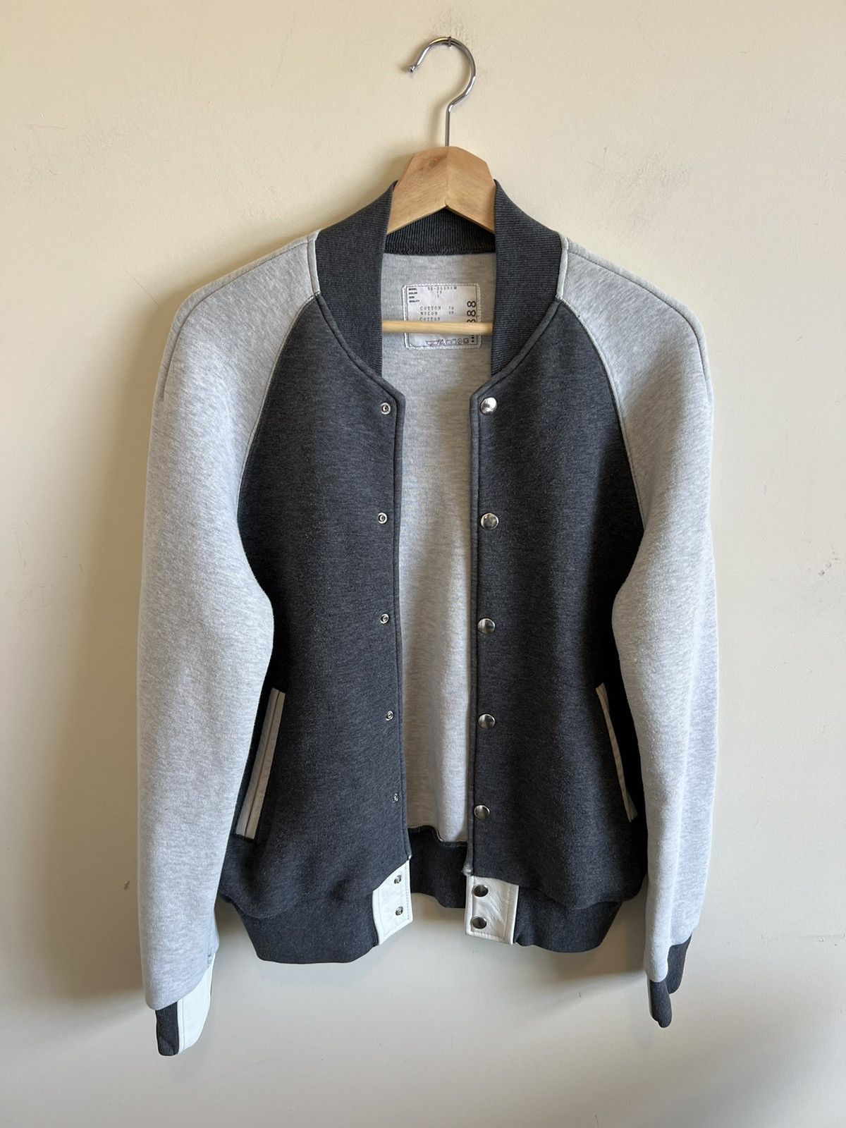 Sacai Sacai Stadium Bomber Leather made in Japan black bomber Size US S / EU 44-46 / 1 - 1 Thumbnail