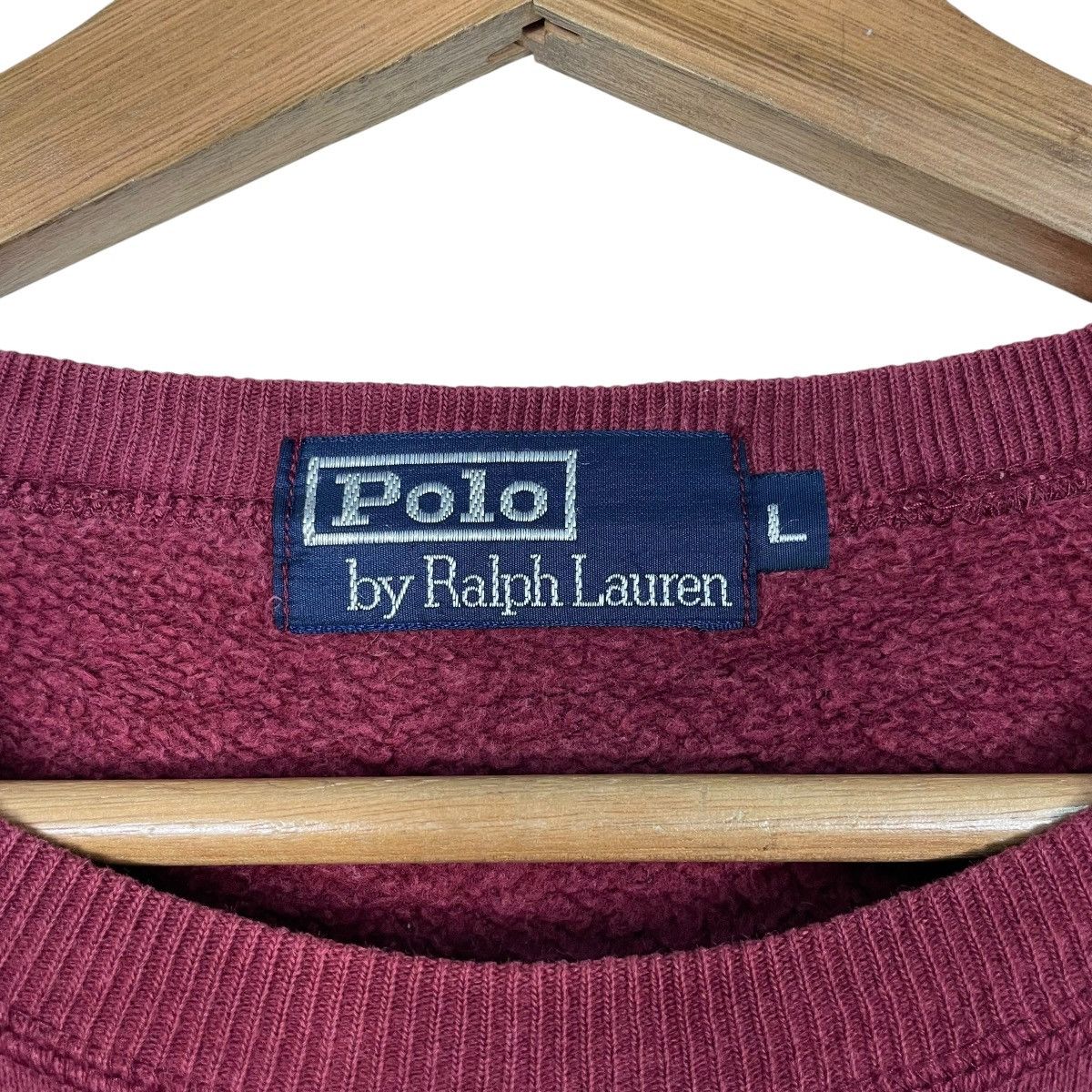 Polo Ralph Lauren Vtg Polo Ralph Lauren Red Crewneck Sweatshirt Size US L / EU 52-54 / 3 - 11 Thumbnail