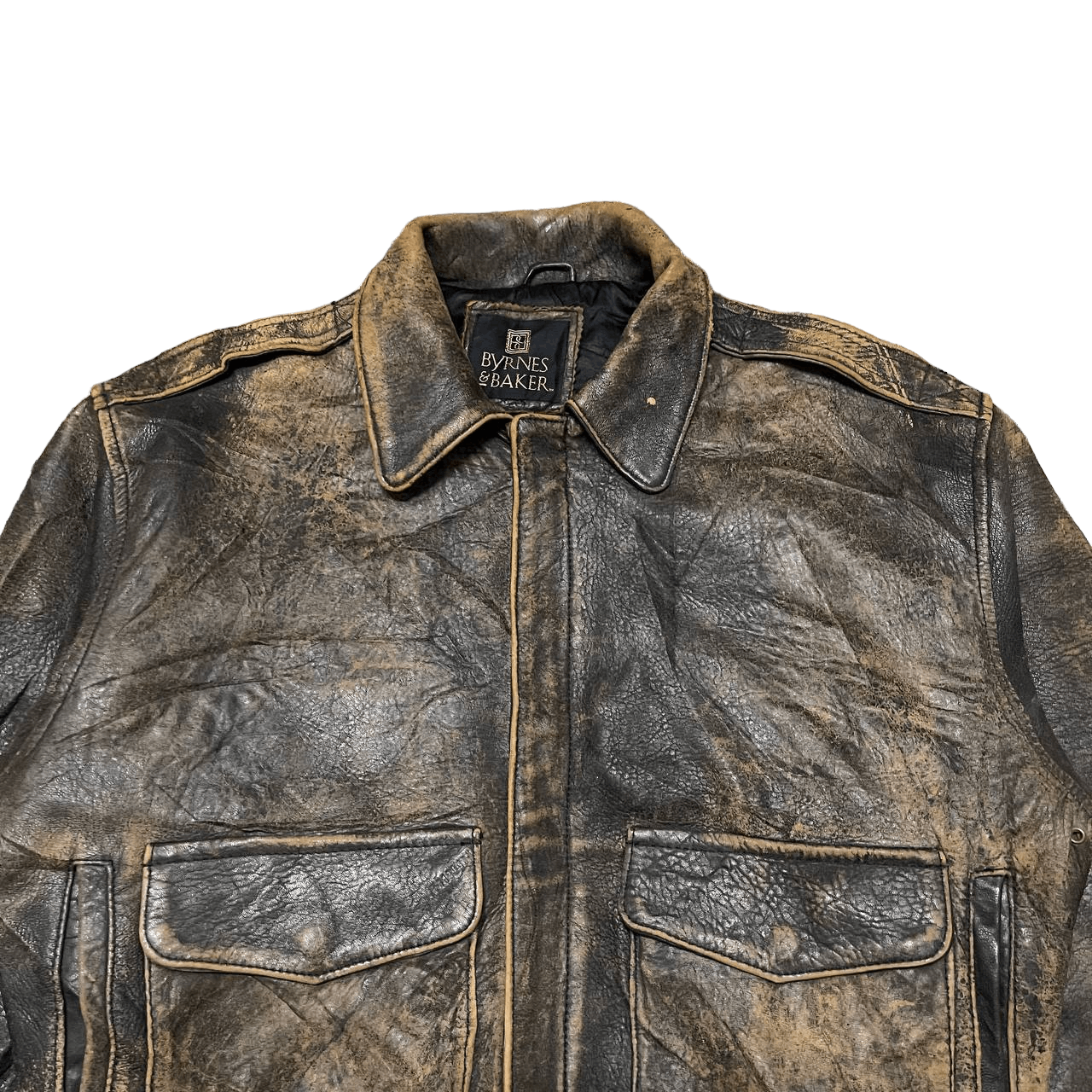 Japanese Brand Vintage Byrnes & Baker Leather Jacket Size US L / EU 52-54 / 3 - 2 Thumbnail