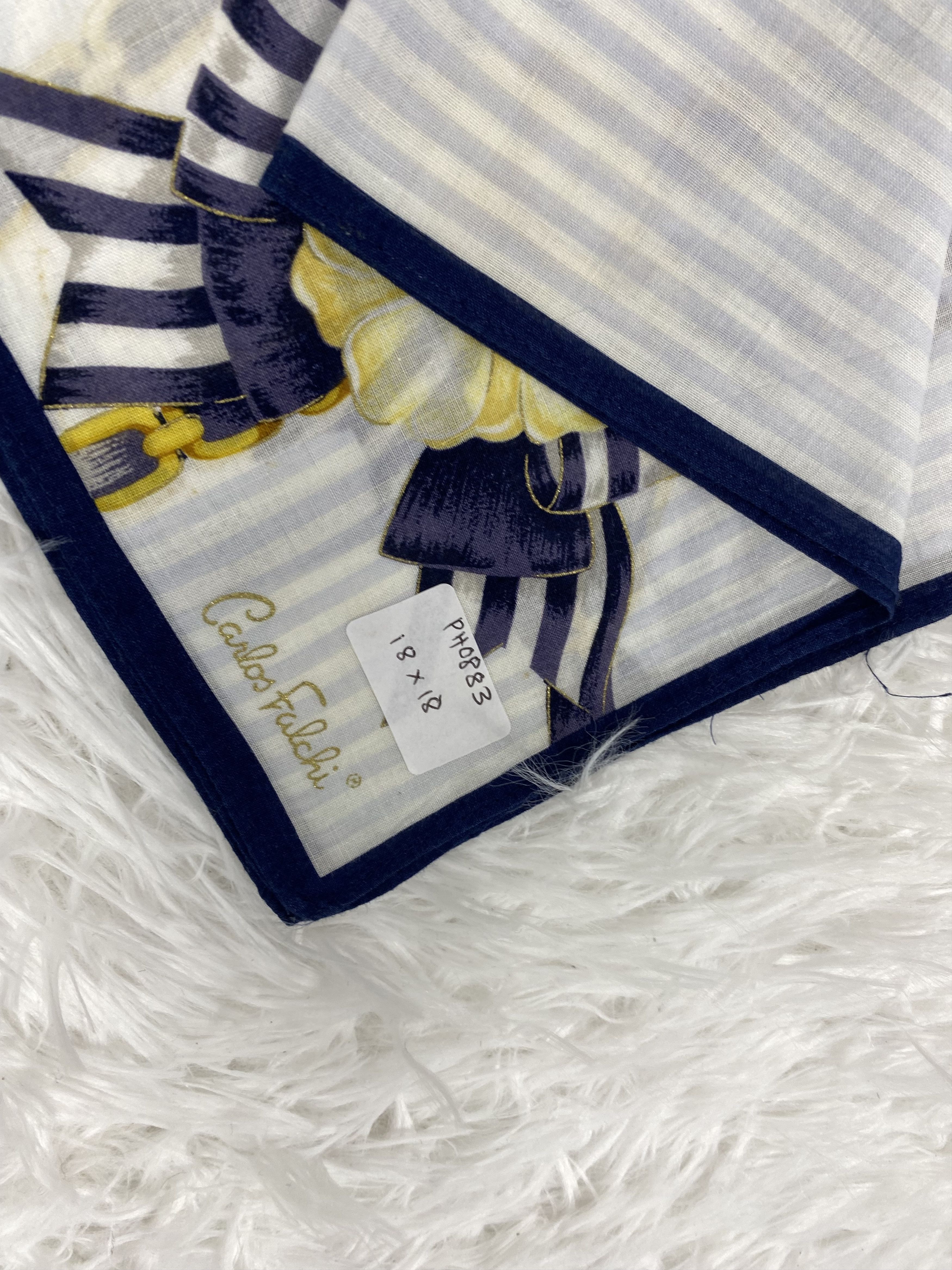 Designer × Vintage Vintage Carlos Falchi Handkerchief Neckerchief PH0883 Size ONE SIZE - 2 Thumbnail
