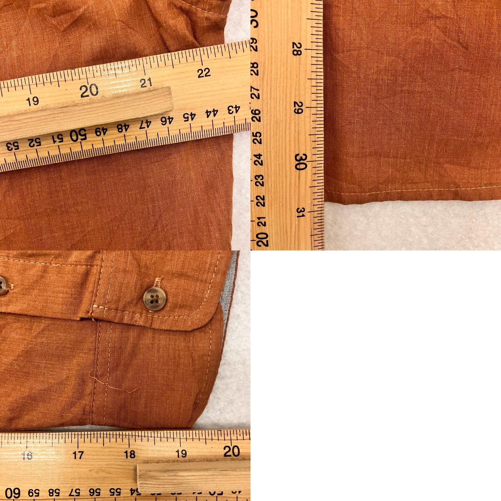 Lee Lee Shirt Mens Large Rust Orange Long Sleeve Regular Fit Cotton Blend Size US L / EU 52-54 / 3 - 8 Thumbnail