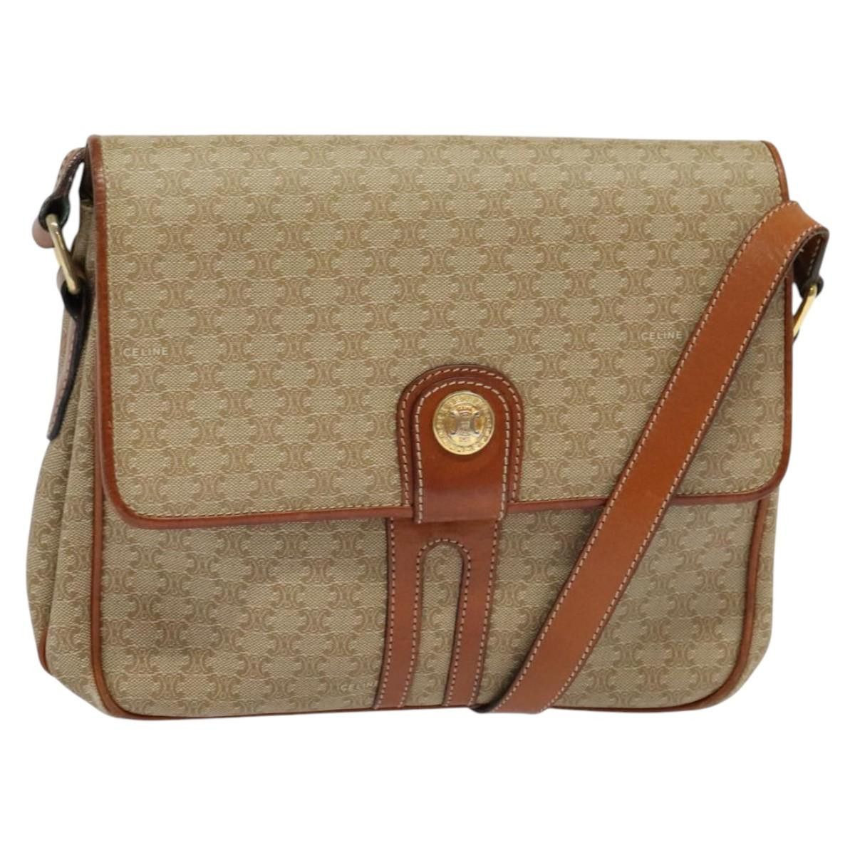 Celine CELINE Macadam Canvas Shoulder Bag Pvc Beige Gold Size ONE SIZE - 1 Thumbnail
