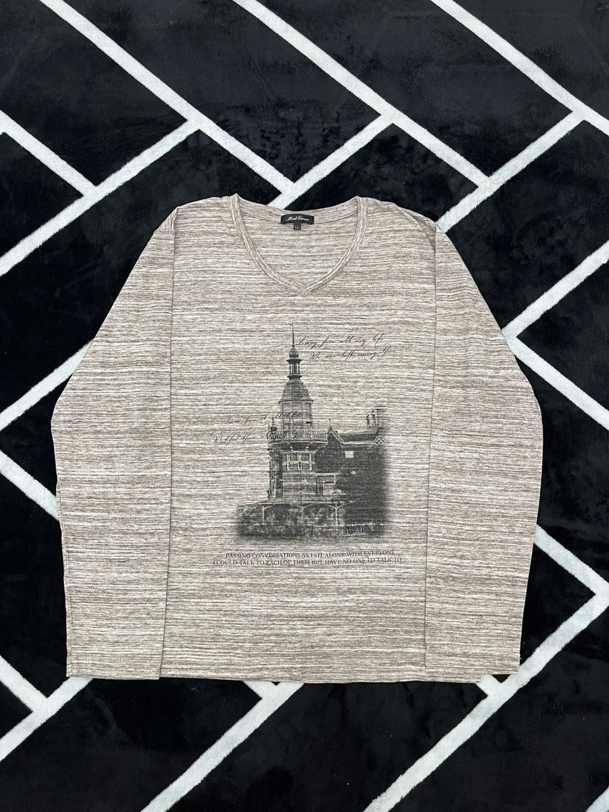 Japanese Brand Japanese Brand Archive Graphic LS Shirt Heather Brown Grunge Size US L / EU 52-54 / 3 - 1 Thumbnail