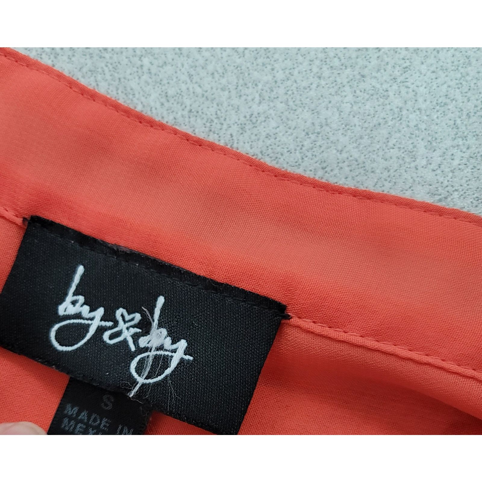 Other By & By Orange Deep V-Neck 2 Button Closure Sheer Top Small Size S / US 4 / IT 40 - 4 Thumbnail