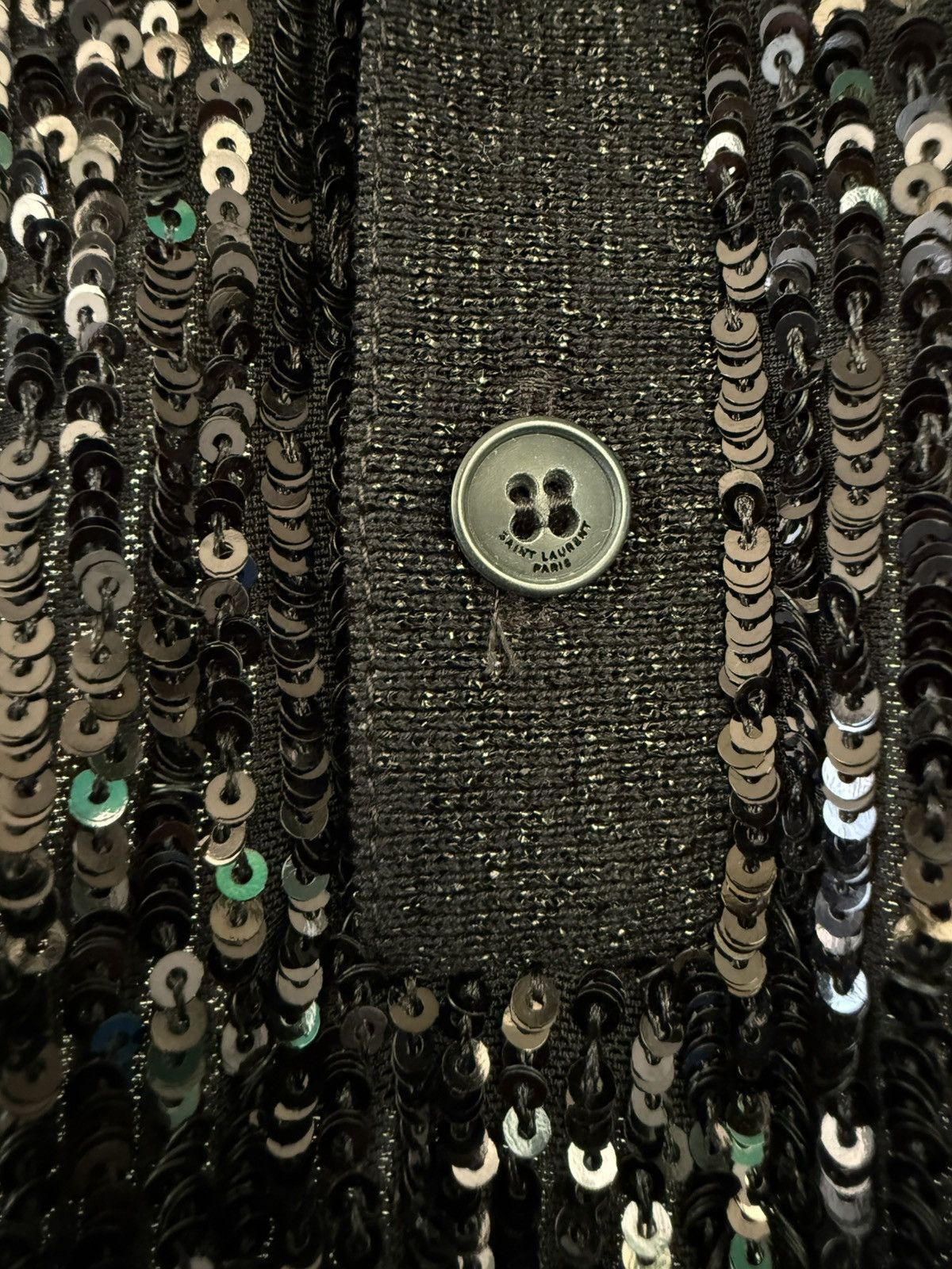 Saint Laurent Paris Saint Laurent Oversized Sequin Polo Size US L / EU 52-54 / 3 - 9 Thumbnail