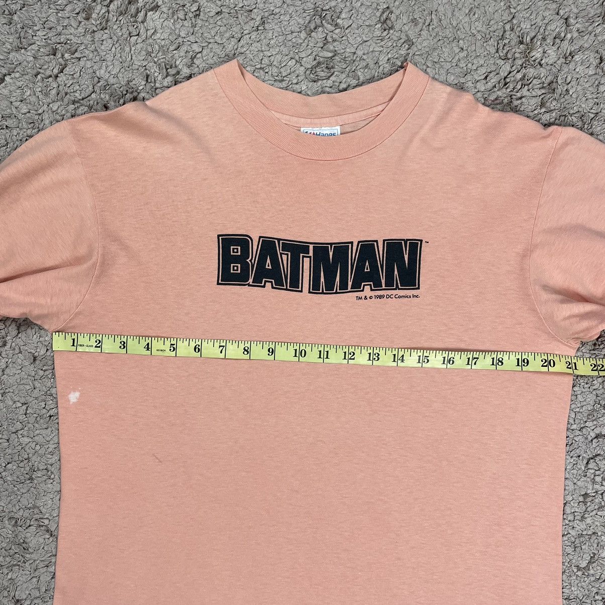 DC Comics Vintage 80’s Hanes Batman Spellout Longsleeve T-shirt Size US L / EU 52-54 / 3 - 16 Thumbnail