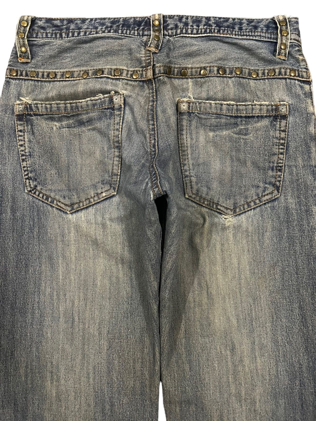 If Six Was Nine Vintage Japan Buona Giornata Blue Wash Distress Loose Jeans Size US 32 / EU 48 - 4 Thumbnail