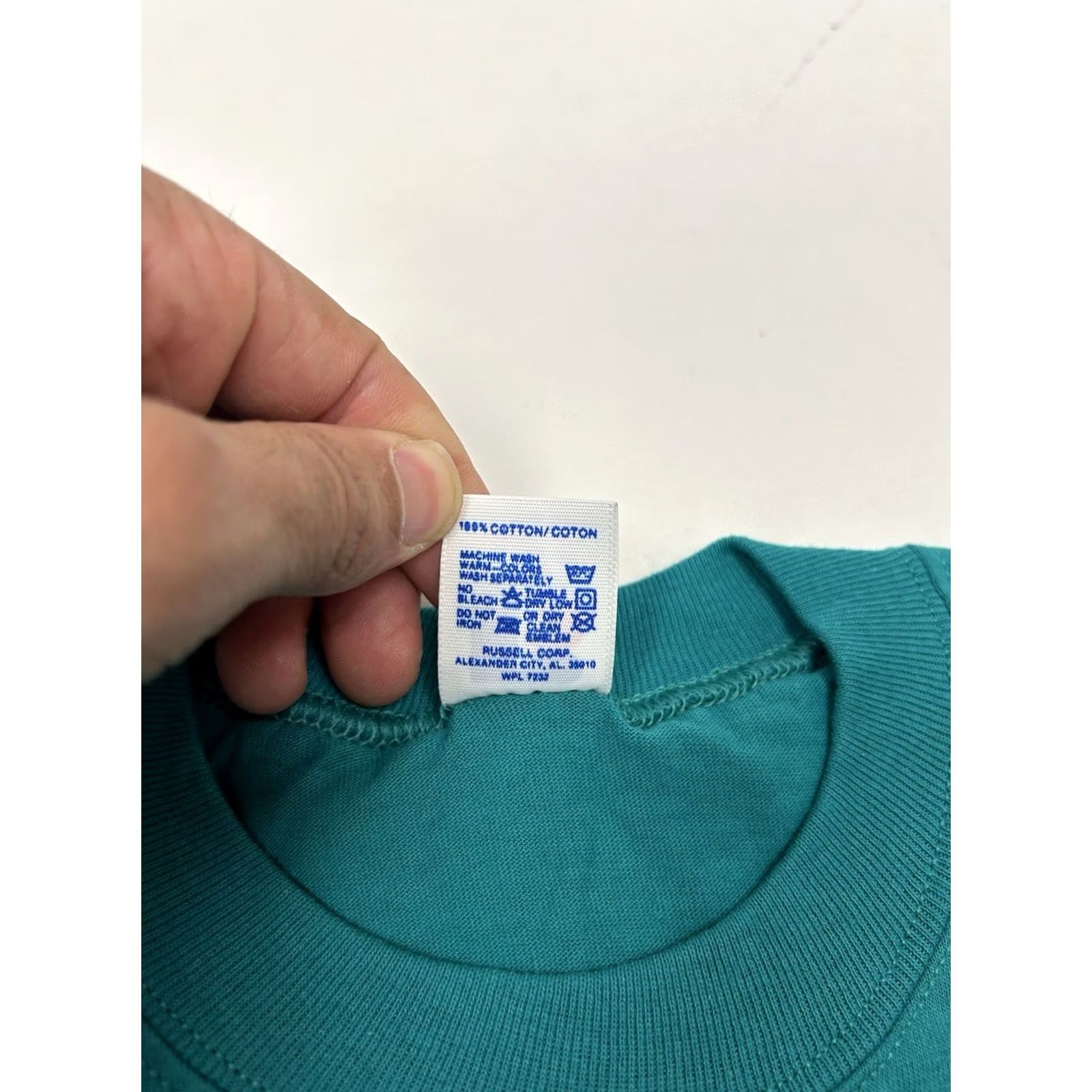 Russell Athletic VINTAGE Russell Athletic Blank T-shirt Mens M USA Made Shirt Short Sleeve Crew Neck Blue 90s USA Size US M / EU 48-50 / 2 - 5 Thumbnail