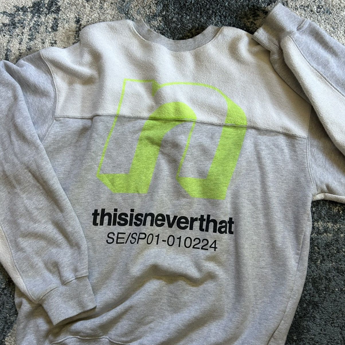 thisisneverthat 2019 SE/SP01-010224 tnt heather ash grey patchwork crewneck Size US M / EU 48-50 / 2 - 11 Thumbnail