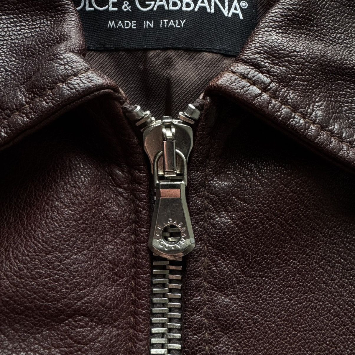 Dolce & Gabbana Dolce & Gabbana SS2006 Goat Leather Zip-Up Blouson Jacket Size US L / EU 52-54 / 3 - 9 Thumbnail