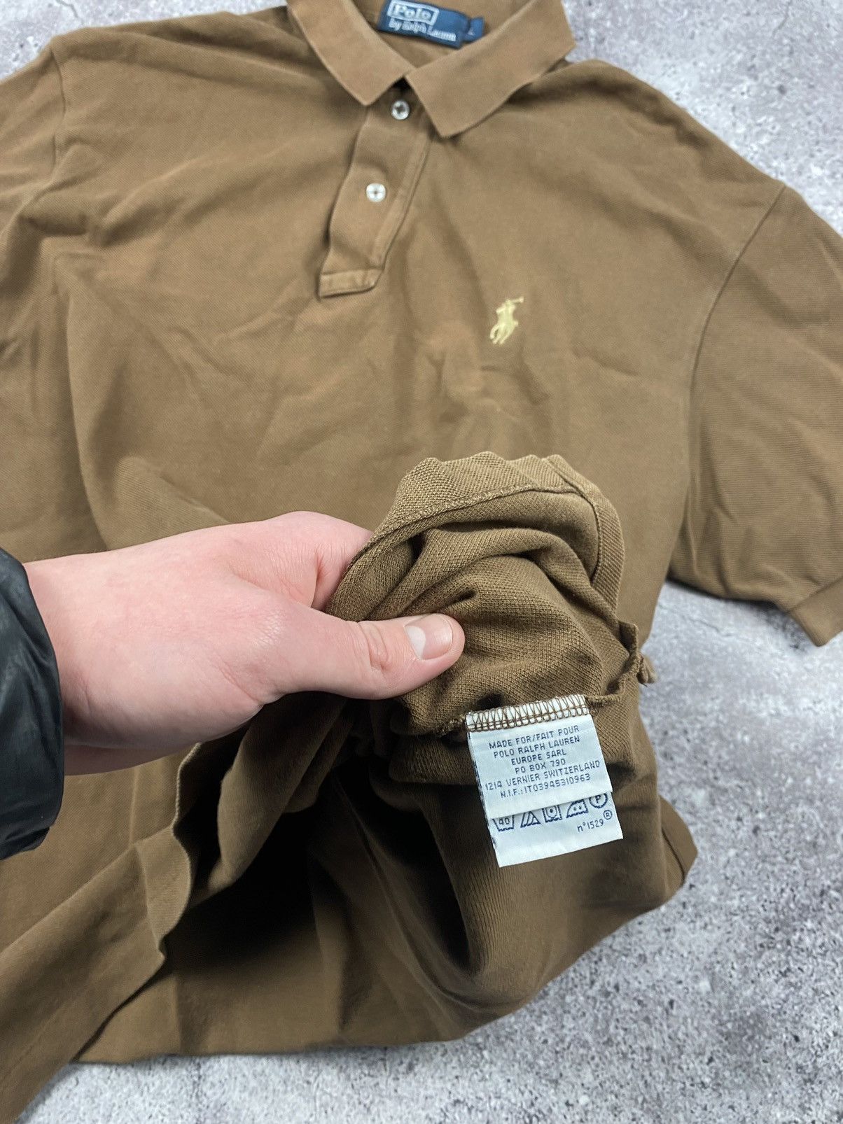 Polo Ralph Lauren × Vintage Polo Ralph Lauren Vintage Y2K Brown Polo T-Shirt Size US XL / EU 56 / 4 - 4 Thumbnail