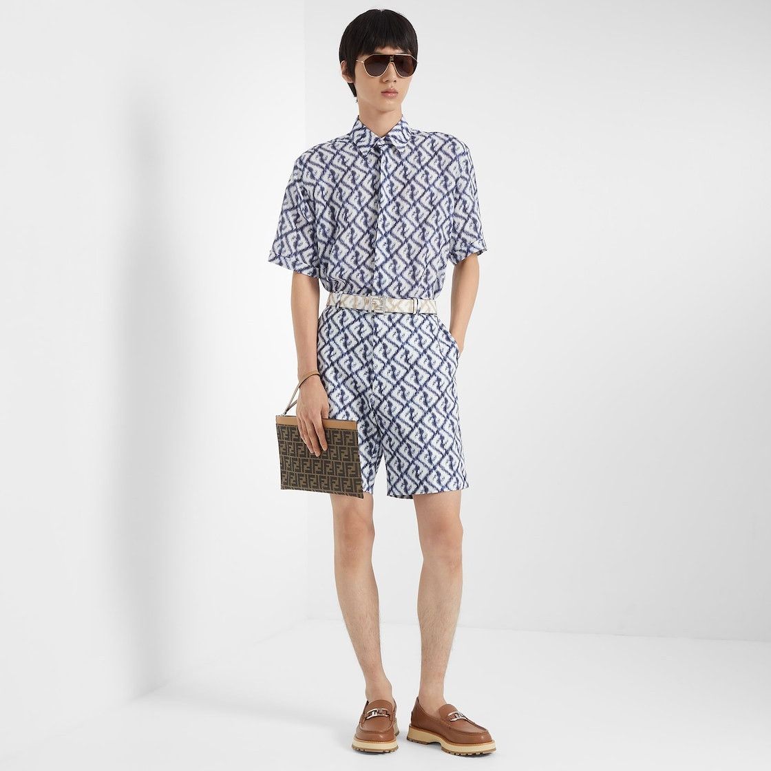 Fendi o1loc1c0824 Bermudas Shorts in Blue/White Size US 28 / EU 44 - 4 Thumbnail
