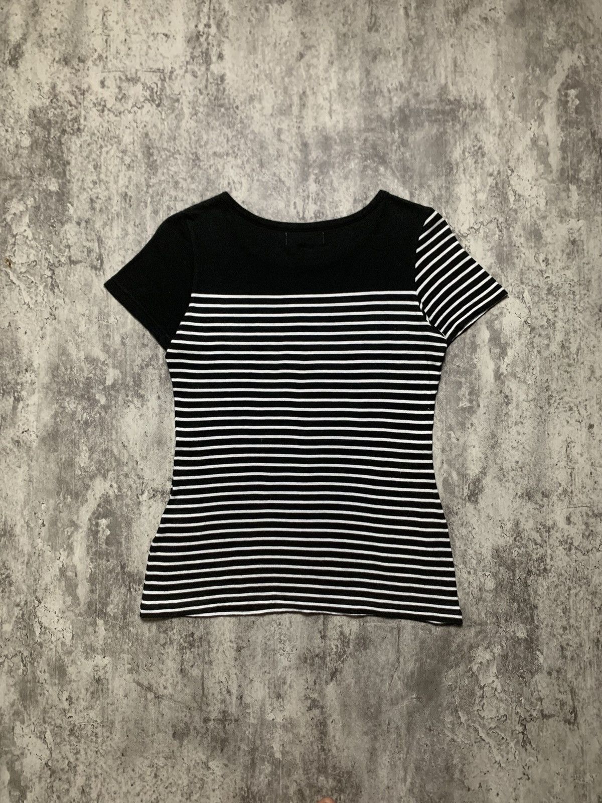 Yohji Yamamoto Yohji Yamamoto Signature Stripe Switching Tee Shirt Size M / US 6-8 / IT 42-44 - 2 Thumbnail