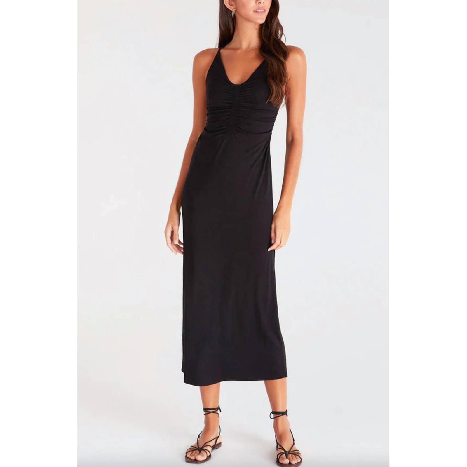 Z Supply Northpointe Satin Midi Skirt