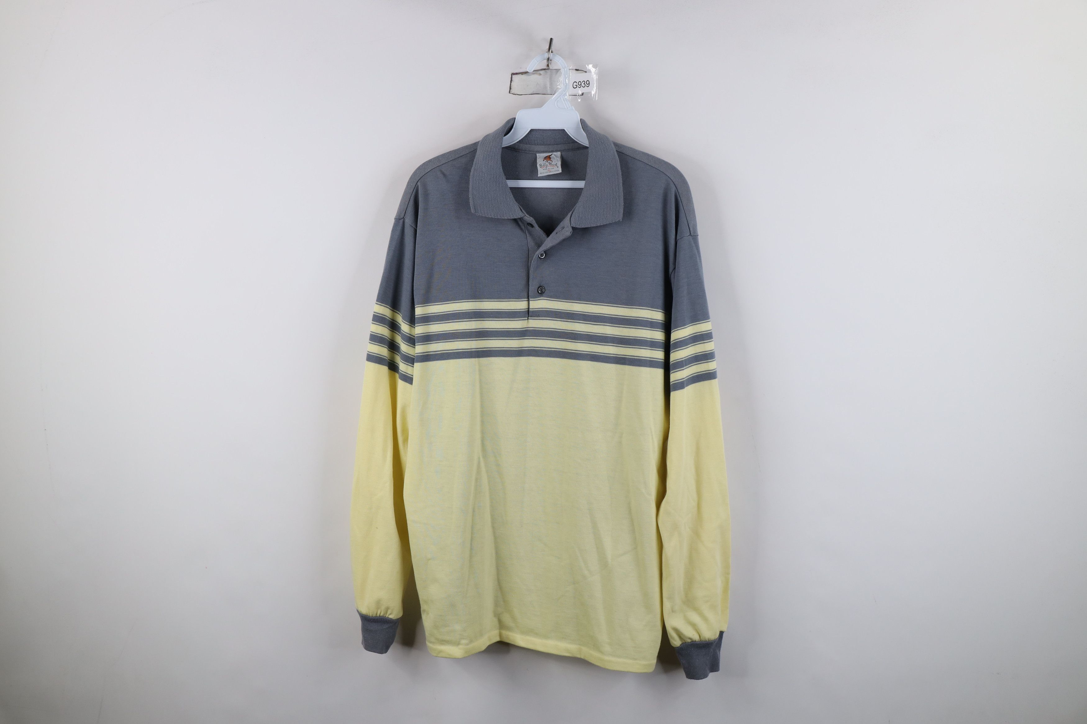 Vintage Vintage 70s Streetwear Striped Long Sleeve Rugby Polo USA Size US XL / EU 56 / 4 - 1 Thumbnail