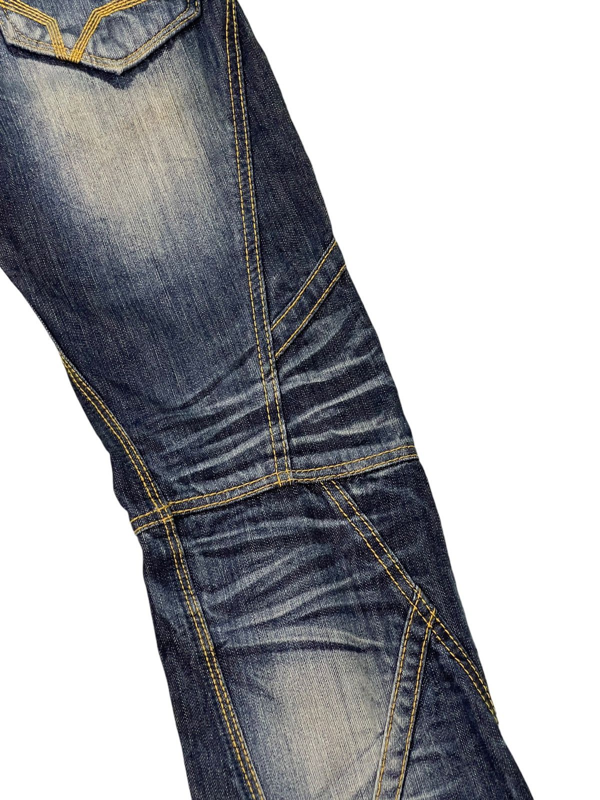 Japanese Brand Slim Jeans Hagi Denim Hideaways Faded Distress Low Rise 6🟦4 Size US 31 - 17 Thumbnail
