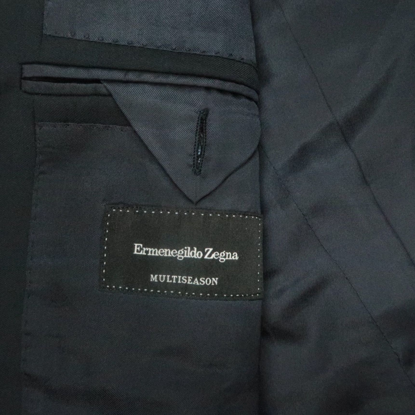 Ermenegildo Zegna Zegna Blazer Mens 42R Black Wool 2 Piece Notch Lapel Single-Breasted Fly Two-Button Inner Pockets Dry Clean Only Adult Menswear Size 42R - 4 Thumbnail