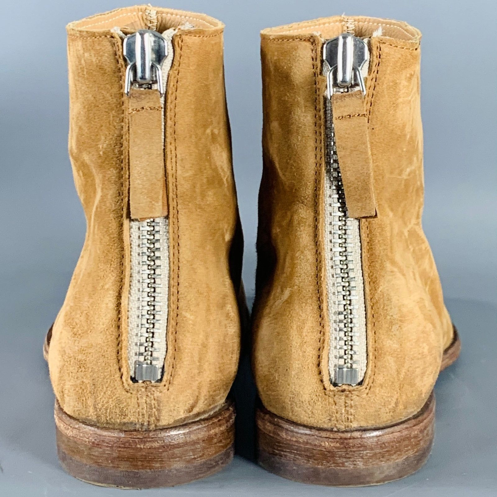 MoMA MOMA Size 7.5 Tan Suede Zip Up Ankle Boots Size US 7.5 / IT 37.5 - 3 Thumbnail