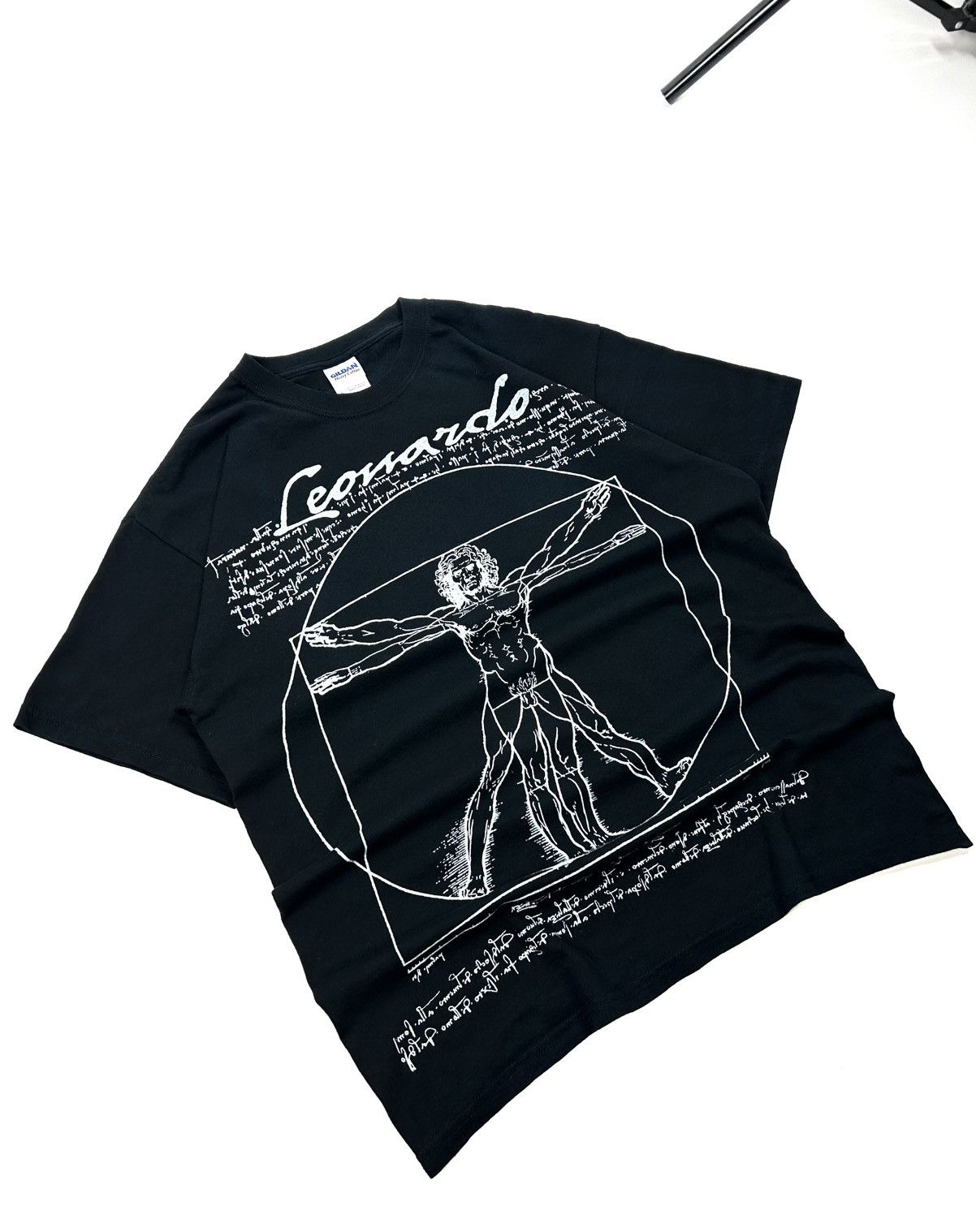 Gildan Vintage The Vitruvian Man Leonardo Da Vinci Tee Graphic aAt Size US L / EU 52-54 / 3 - 2 Thumbnail