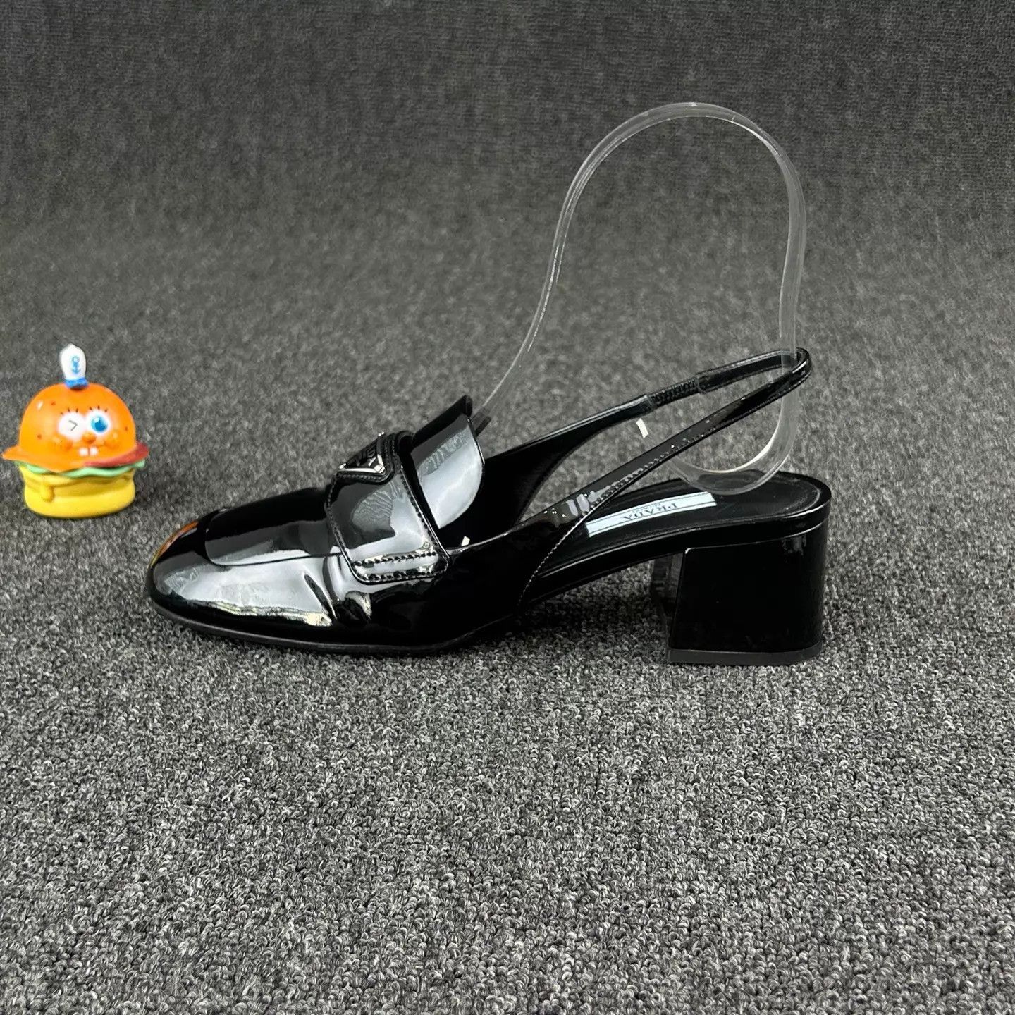 Prada Prada Women's Black Patent Leather High Heel Sandals 36 Size US 5.5 / IT 35.5 - 3 Thumbnail