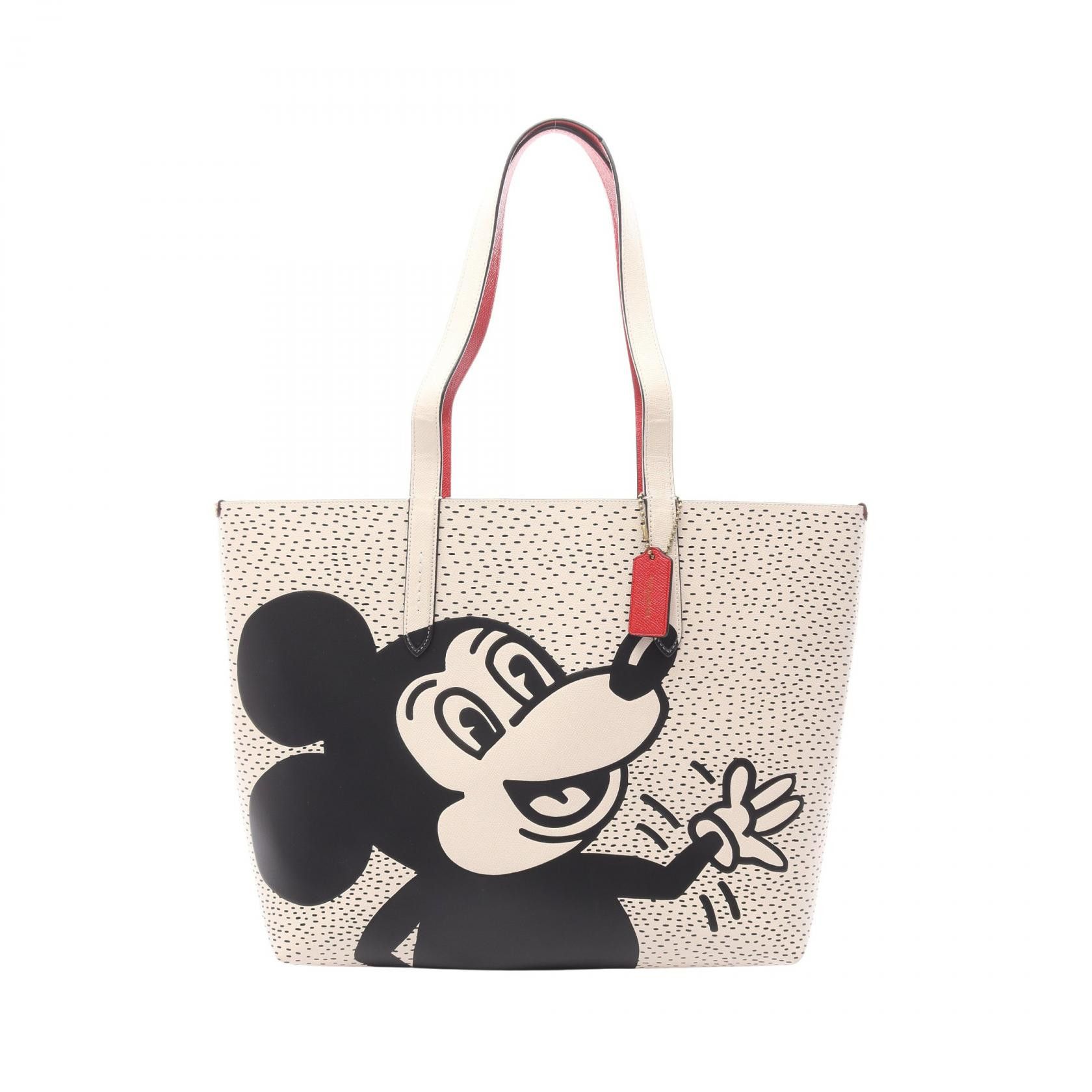 Coach Coach Coach Disney Keith Haring Leather Tote Bag Leather Tote Bag C0895 DUTY FREE for USA Size ONE SIZE - 1 Thumbnail