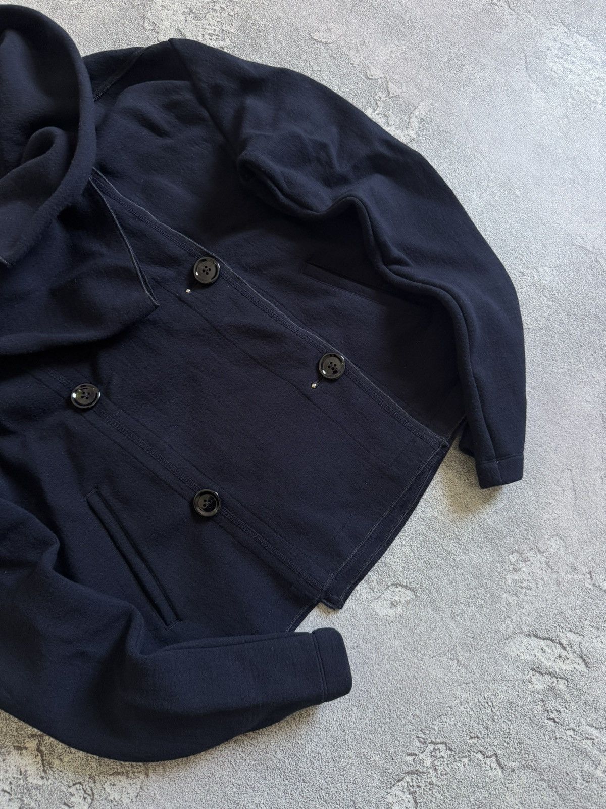 Designer High Use M/L wool jacket pea coat button up Avantgarde Size M / US 6-8 / IT 42-44 - 3 Thumbnail