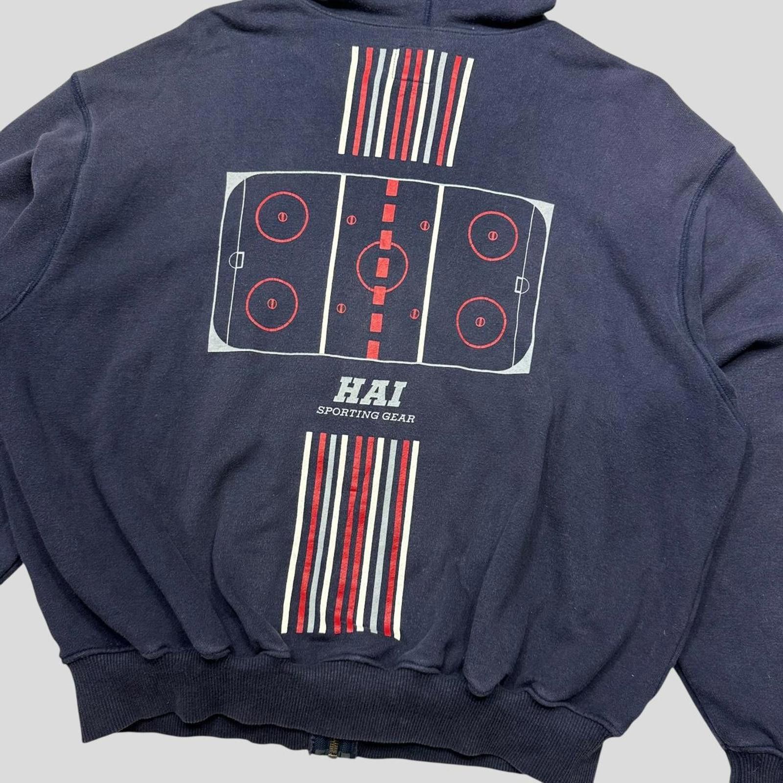 Issey Miyake Hai Sporting Gear Issey Miyake 80’s Graphic Boxy Hoodie M/L Size US M / EU 48-50 / 2 - 4 Thumbnail