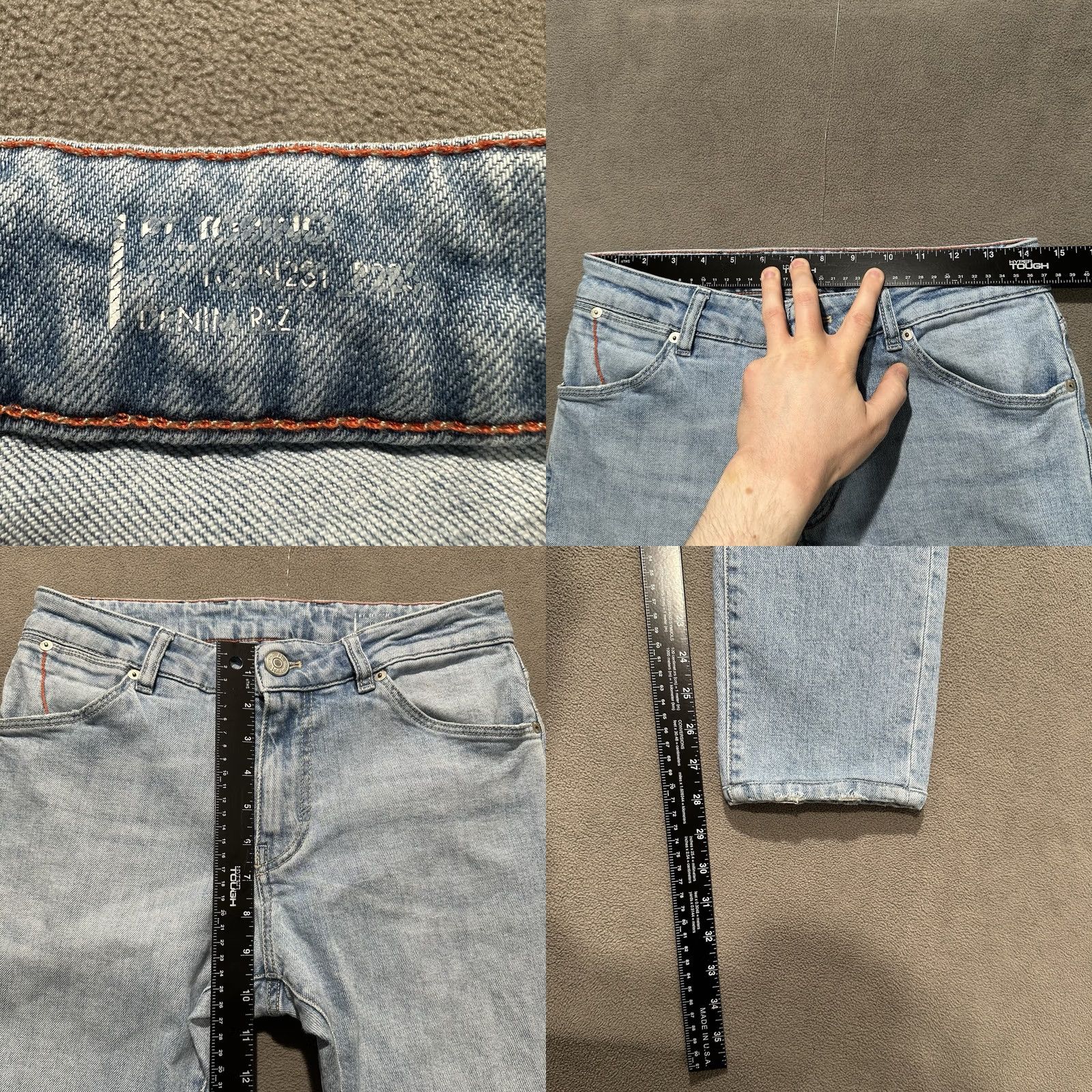 PT Torino PT Torino Jeans Mens 30 Blue Soul Denim RLZ Slim Fit Light Wash Size US 30 / EU 46 - 10 Thumbnail