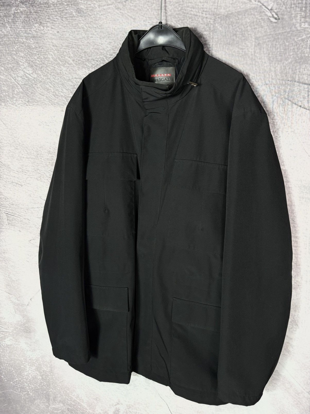 Prada Prada Sport Linea Rossa Hidden Hood Nylon Field Jacket Luxury Military Archive Size US L / EU 52-54 / 3 - 6 Thumbnail