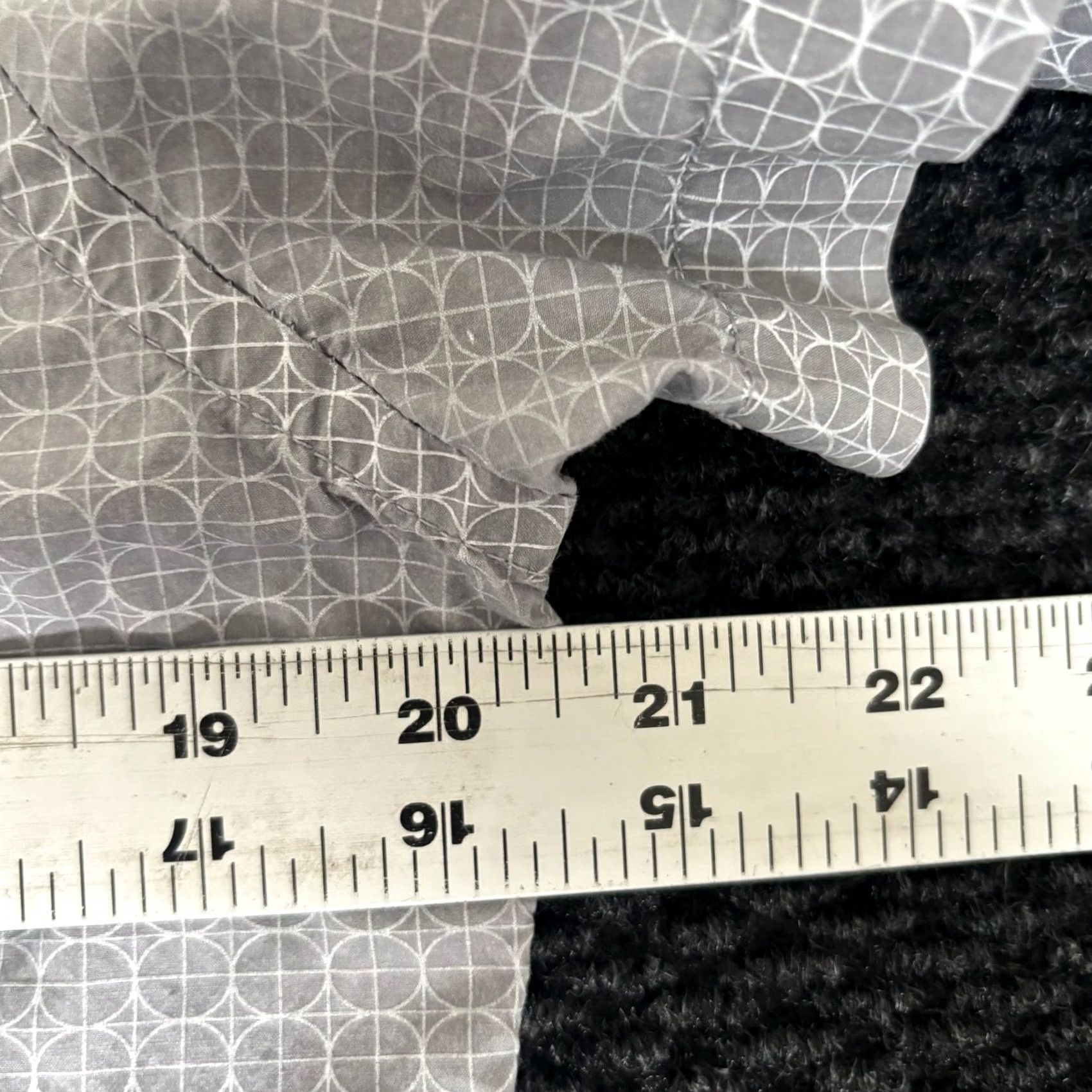 Gap GAP Men's Slim Fit Shirt Grey Geometric Pattern Size M Short Sleeve Button Up Size US M / EU 48-50 / 2 - 5 Thumbnail