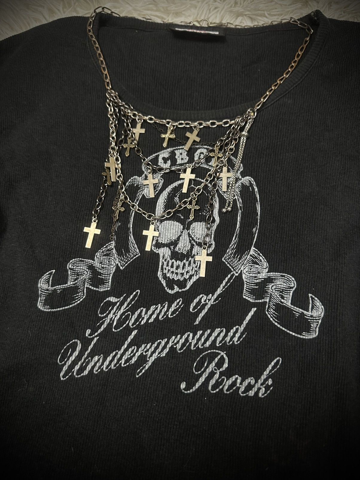 If Six Was Nine rare 00s ifsixwasnine cbgb skull vkei tee Size US M / EU 48-50 / 2 - 2 Thumbnail
