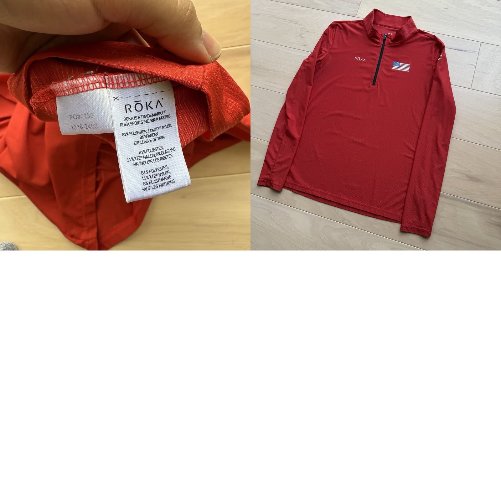 Vintage Roka 1/4 Zip Pullover Women's Large Red Lightweight USA Triathlon Sportswear Jacket Size L / US 10 / IT 46 - 8 Thumbnail