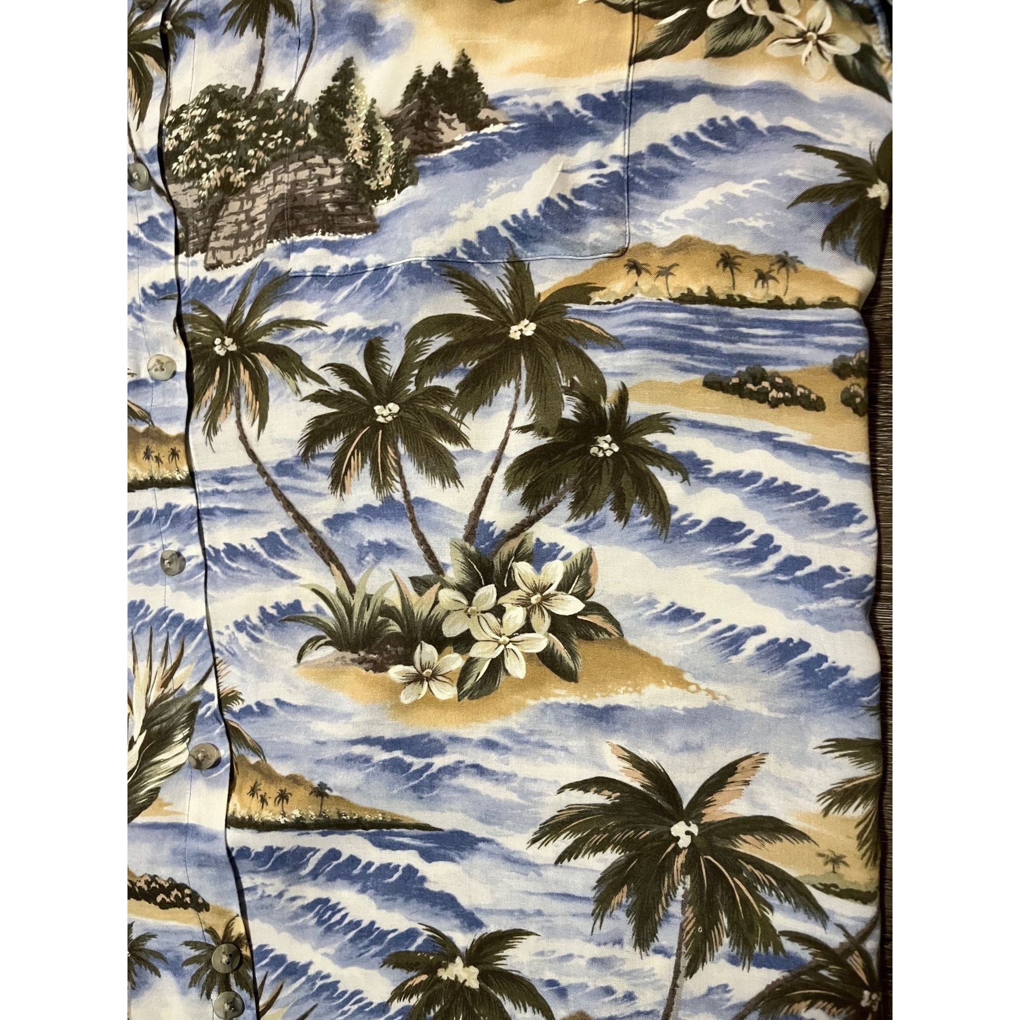 Pierre Cardin Pierre Cardin Rayon Hawaiian Button-Up Shirt L Tropical Palm Size US L / EU 52-54 / 3 - 5 Thumbnail