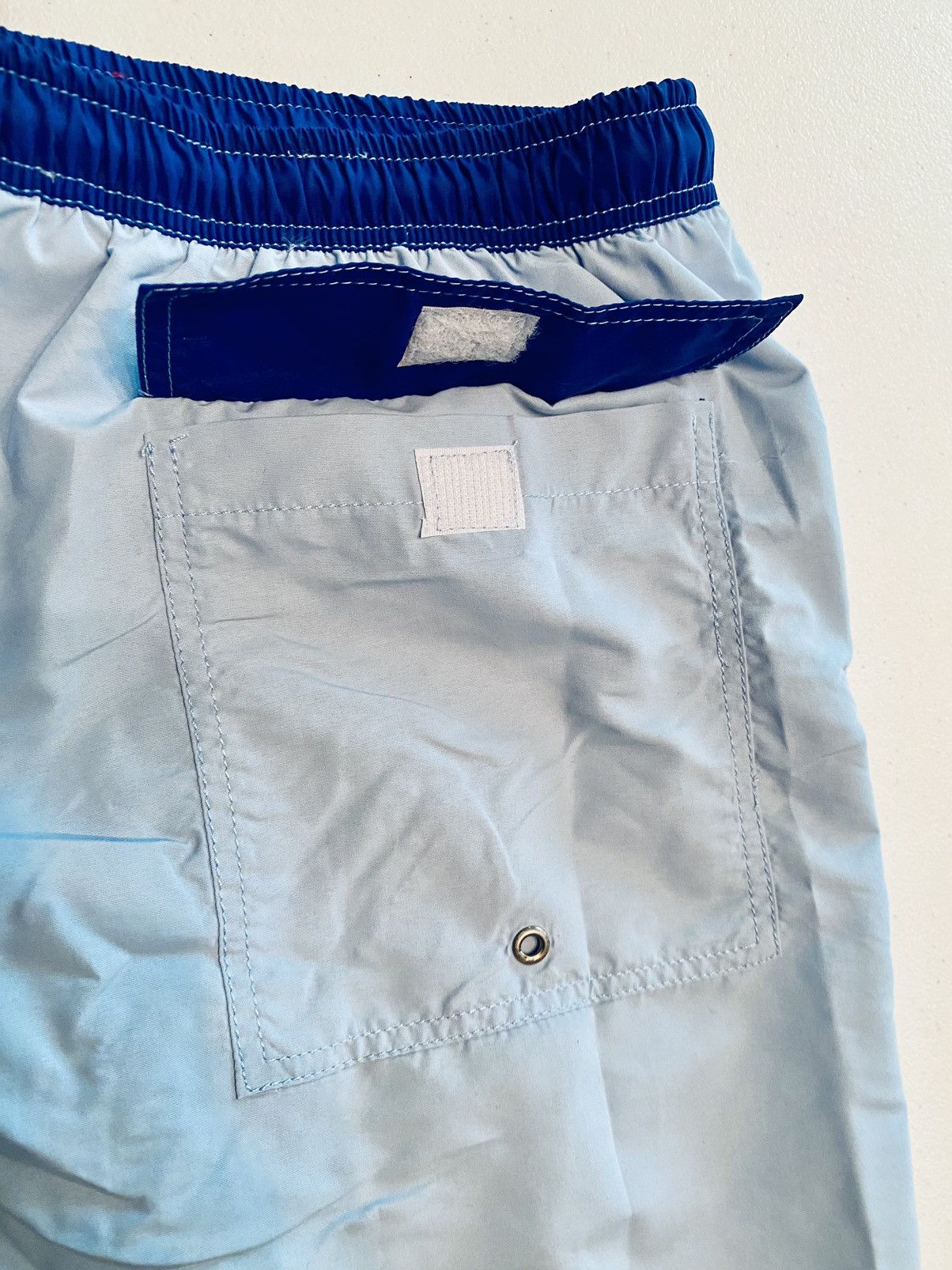 Etro Etro 🇮🇹 Milano Blue Contrast Block Pegaso Swimmers XL NWT Size US 37 - 11 Thumbnail