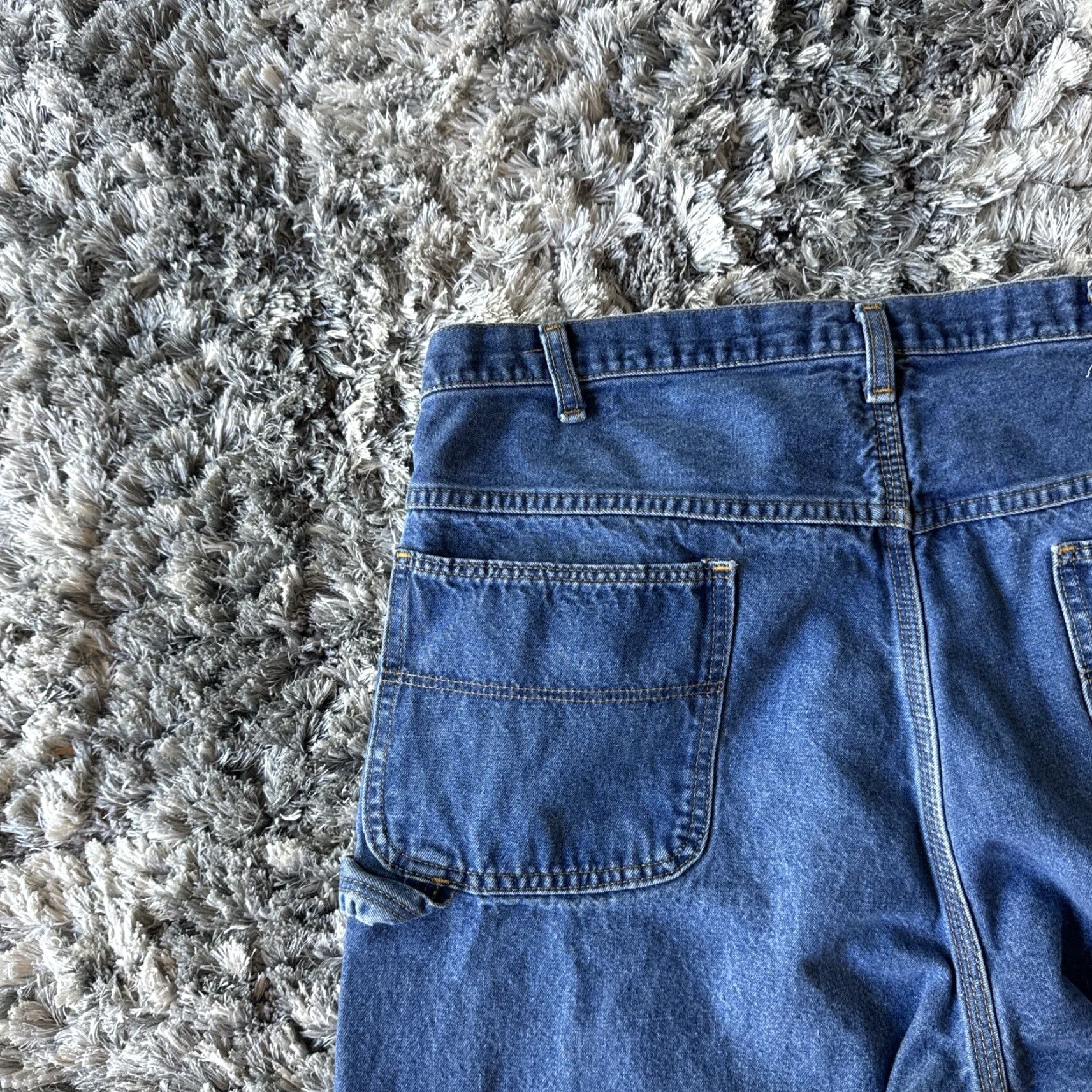Wrangler Big Ben Jeans Denim Vintage Blue Mens Straight USA Size 38x29 Carpenter Jeans Denim USA Mens Straight 38 29 Blue Size US 38 / EU 54 - 5 Thumbnail