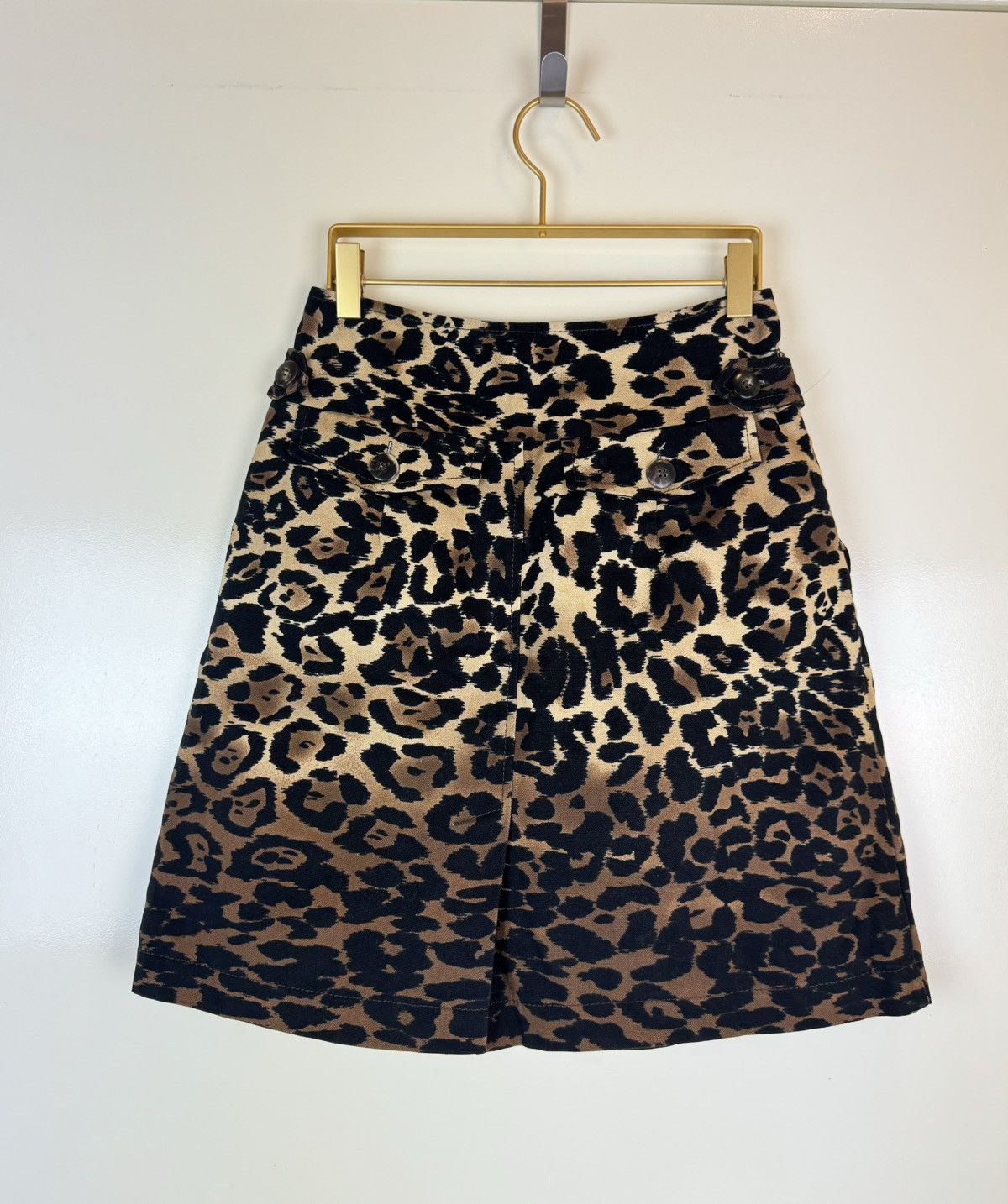 Sportmax Sportmax by Max Mara leopard print mini skirt cotton denim S Size 26" / US 2 / IT 38 - 6 Thumbnail