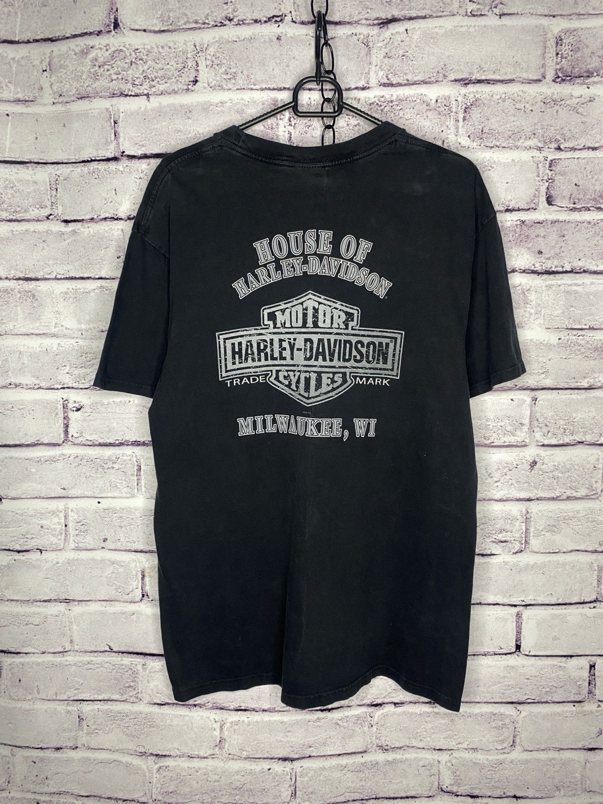 Harley Davidson Mens Harley Davidson 2008 Overprint Logo Santa Bicker Tee Size US L / EU 52-54 / 3 - 14 Thumbnail
