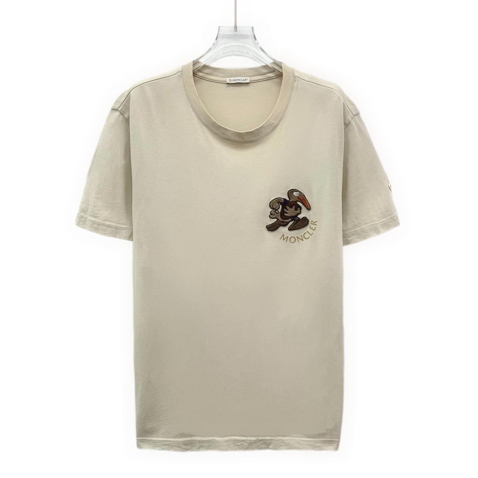 Moncler Moncler Cotton Embroidered T-Shirt L Women Size L / US 10 / IT 46 - 1 Thumbnail