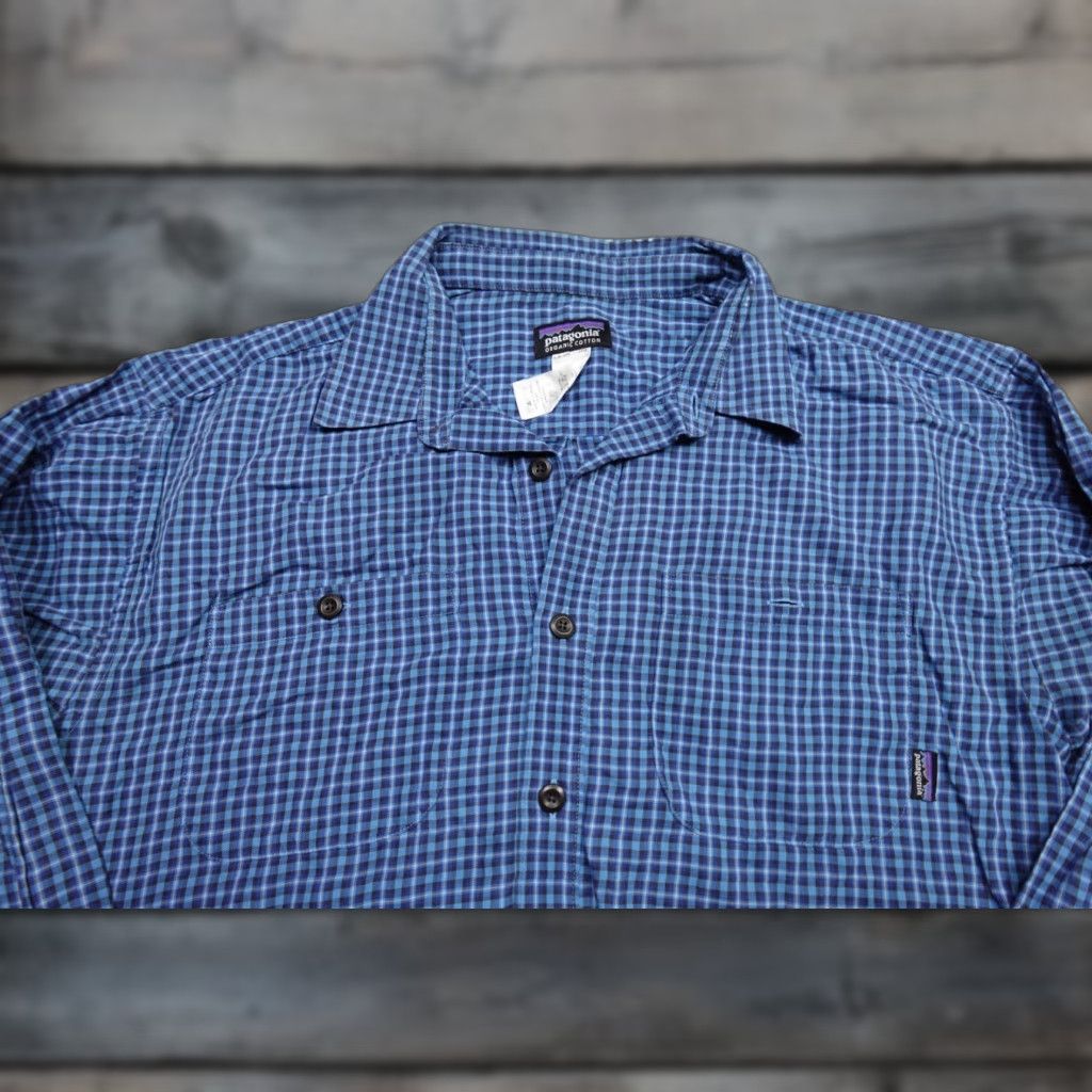 Patagonia Patagonia Button-Up Shirt Mens Medium Blue Plaid Cotton Flannel Outdoor Holiday Size US M / EU 48-50 / 2 - 1 Thumbnail