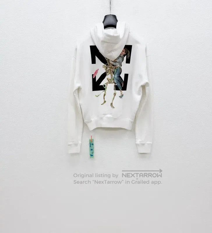 Off-White Off-White White Cotton Long Sleeve Hoodie . Size US XS / EU 42 / 0 - 5 Thumbnail
