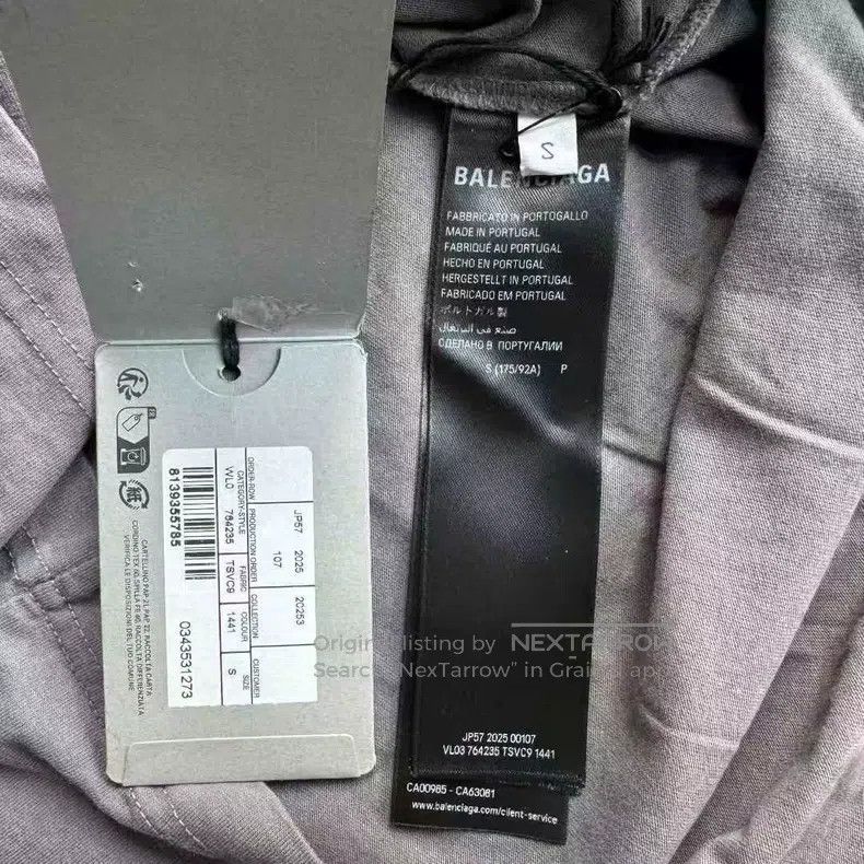 Balenciaga Balenciaga Wheat穗 BB Letter Washed Distressed Short Sleeve Size US S / EU 44-46 / 1 - 5 Thumbnail