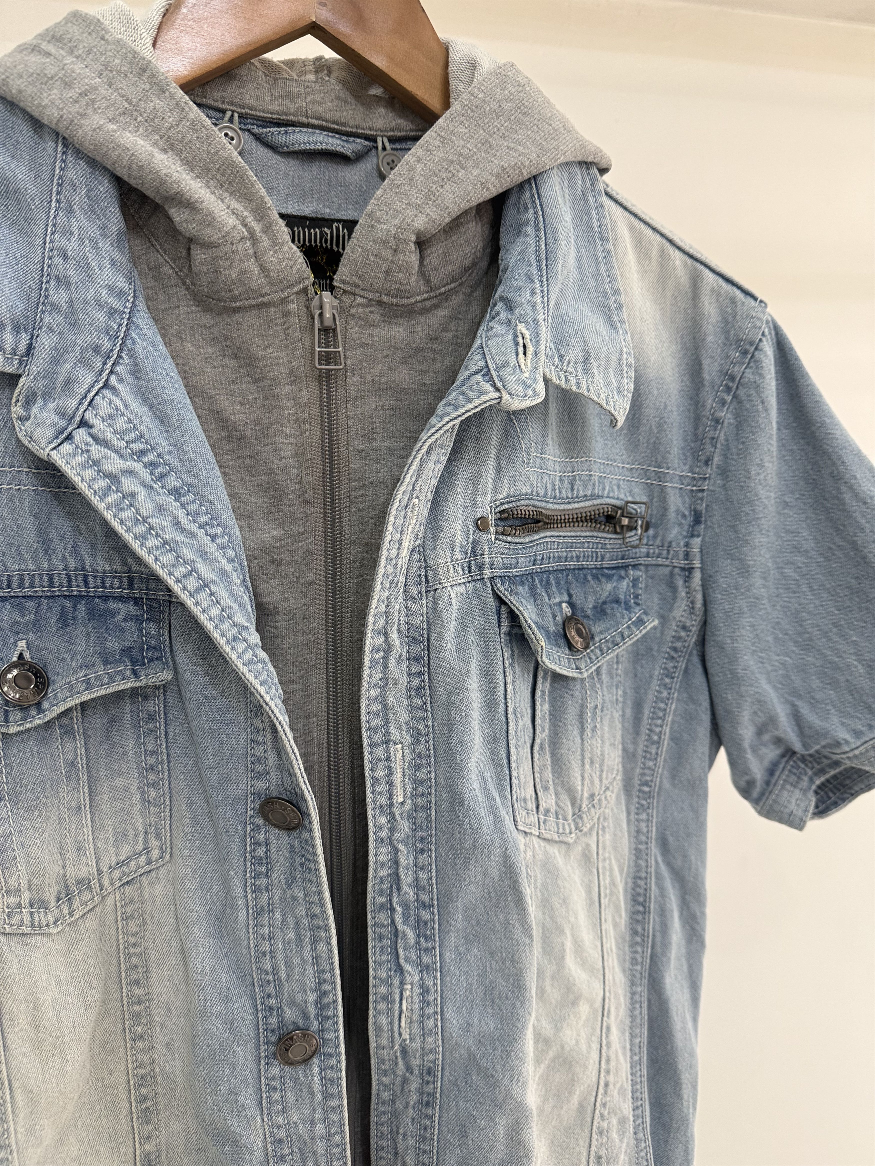 Japanese Brand Spinash Grunge Ifsixwasnine Japanese Brand Hooded Shirt Size US M / EU 48-50 / 2 - 2 Thumbnail