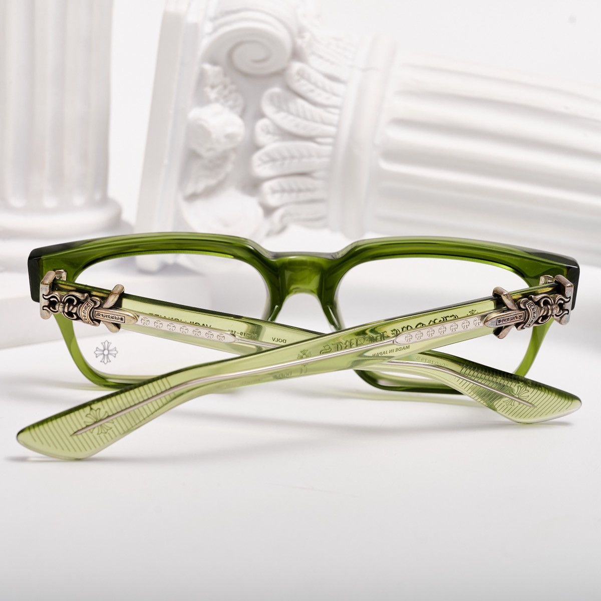 Chrome Hearts CHROME HEARTS VAGILLIONAIRE I DARK OLIVE GLASSES Size ONE SIZE - 7 Thumbnail