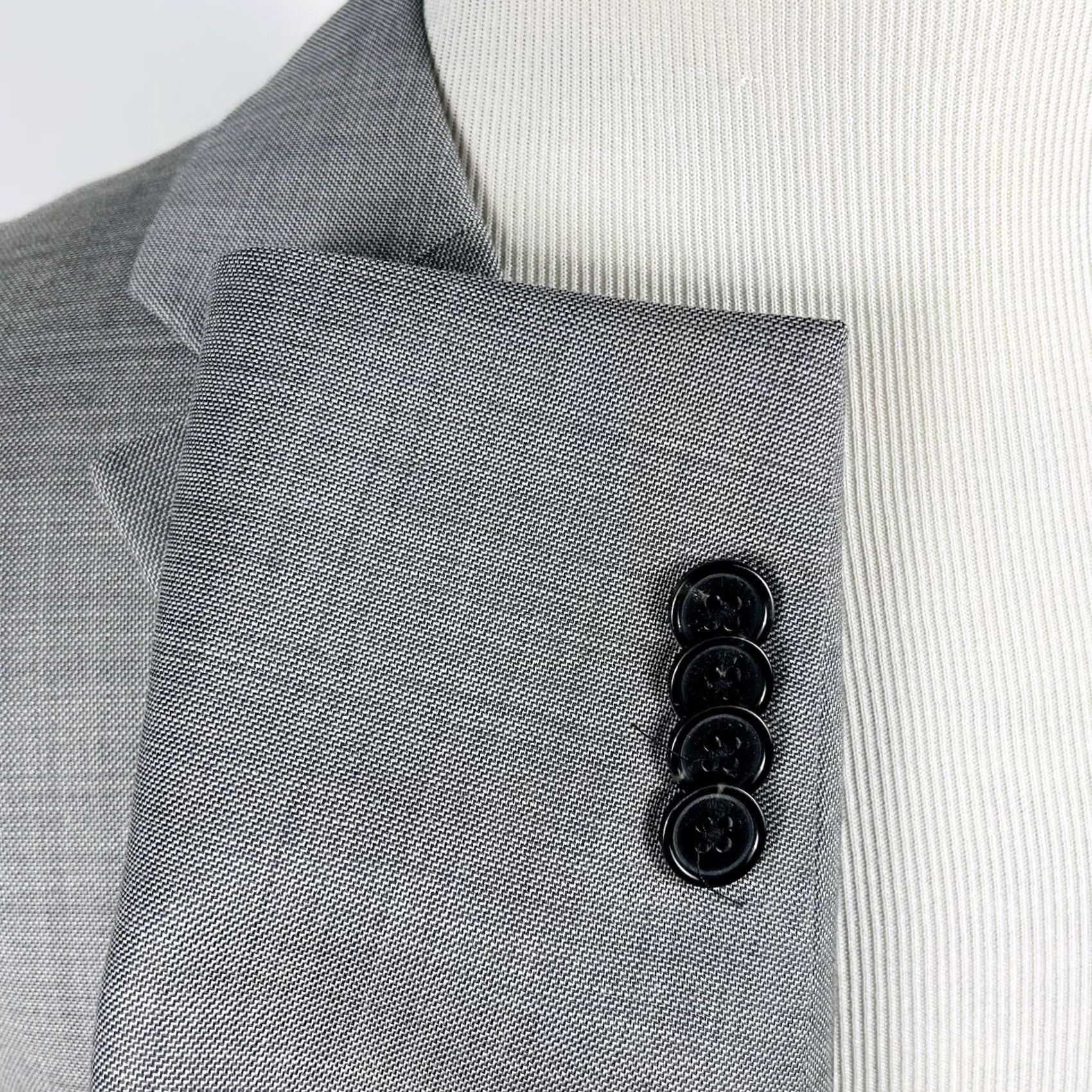 Tommy Hilfiger Tommy Hilfiger Sport Coat 46L Gray 2 Button Double Vented Wool Jacket Mens Regular Long Notch Lapel Two-Button Front Size US XS / EU 42 / 0 - 5 Thumbnail
