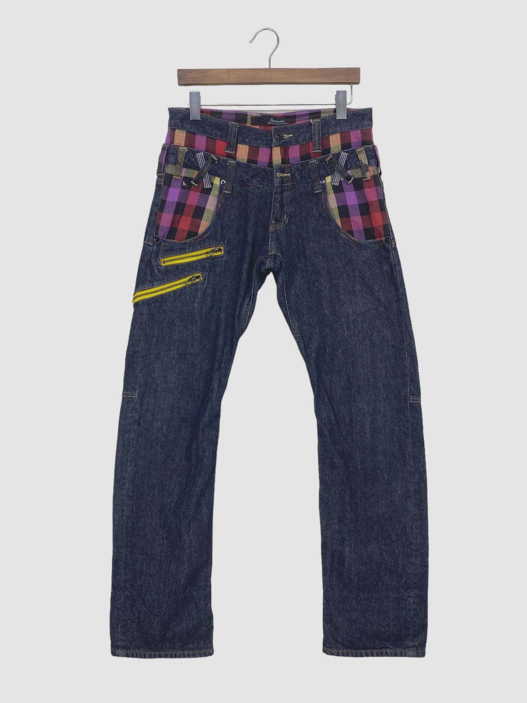 Japanese Brand Dominates Jeans Double Waist Jeans Japanese Jeans Size US 31 - 2 Thumbnail