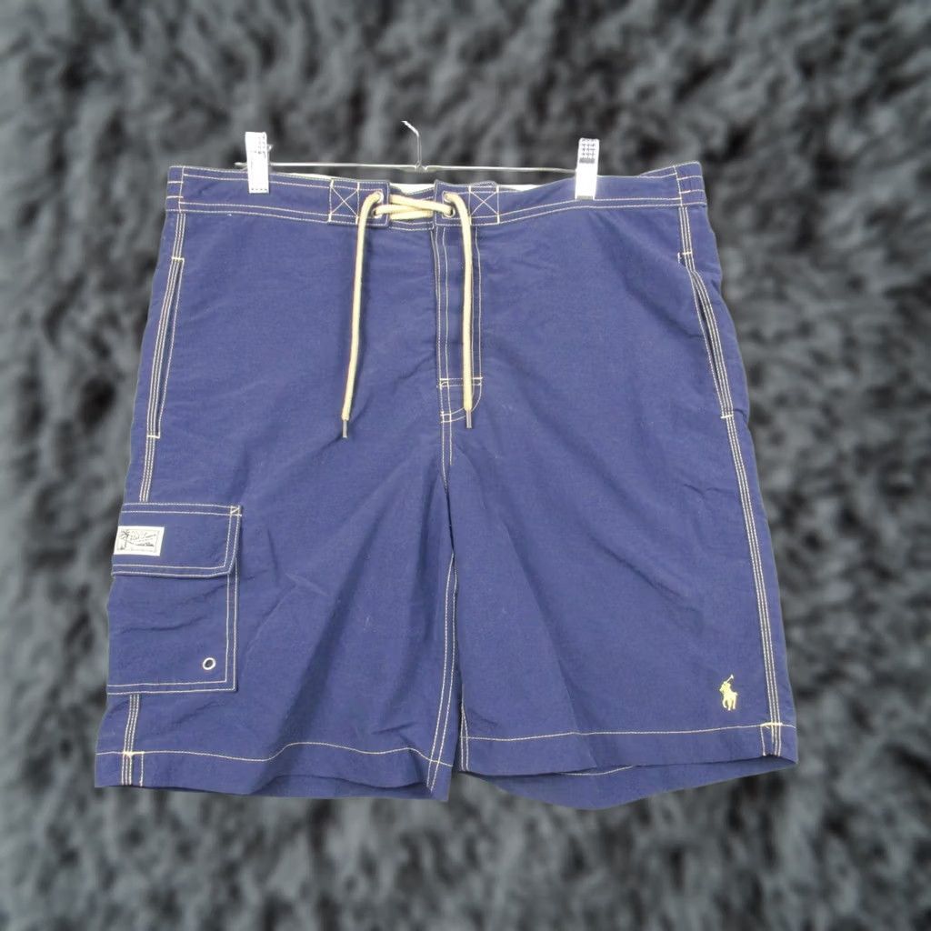 Polo Ralph Lauren Polo Ralph Lauren Swim Trunks Mens Small Blue Board Shorts Drawstring Pocket Swimwear Size US S / EU 44-46 / 1 - 1 Thumbnail