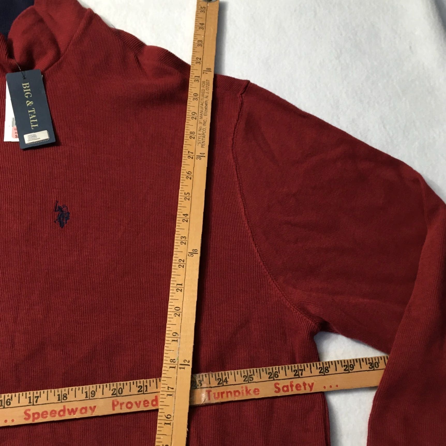 U.S. Polo Assn. US Polo Assn. 1/4 Zip Pullover Mens Size 2XL Long Sleeve red burgundy fleece sweater hoodie? Size US XXL / EU 58 / 5 - 5 Thumbnail